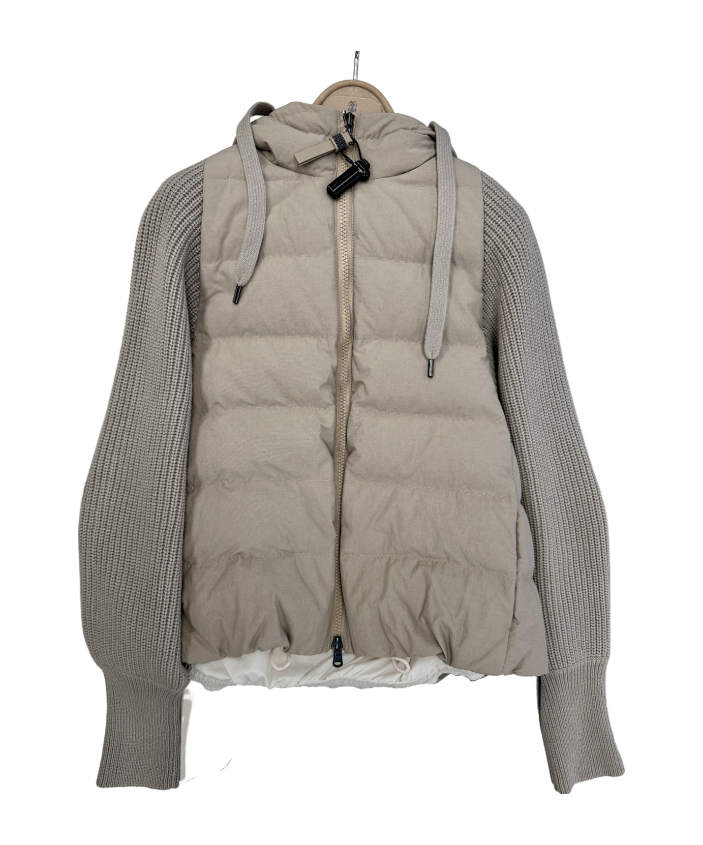 Brunello Cucinelli Hooded Cotton Jacket In Brown