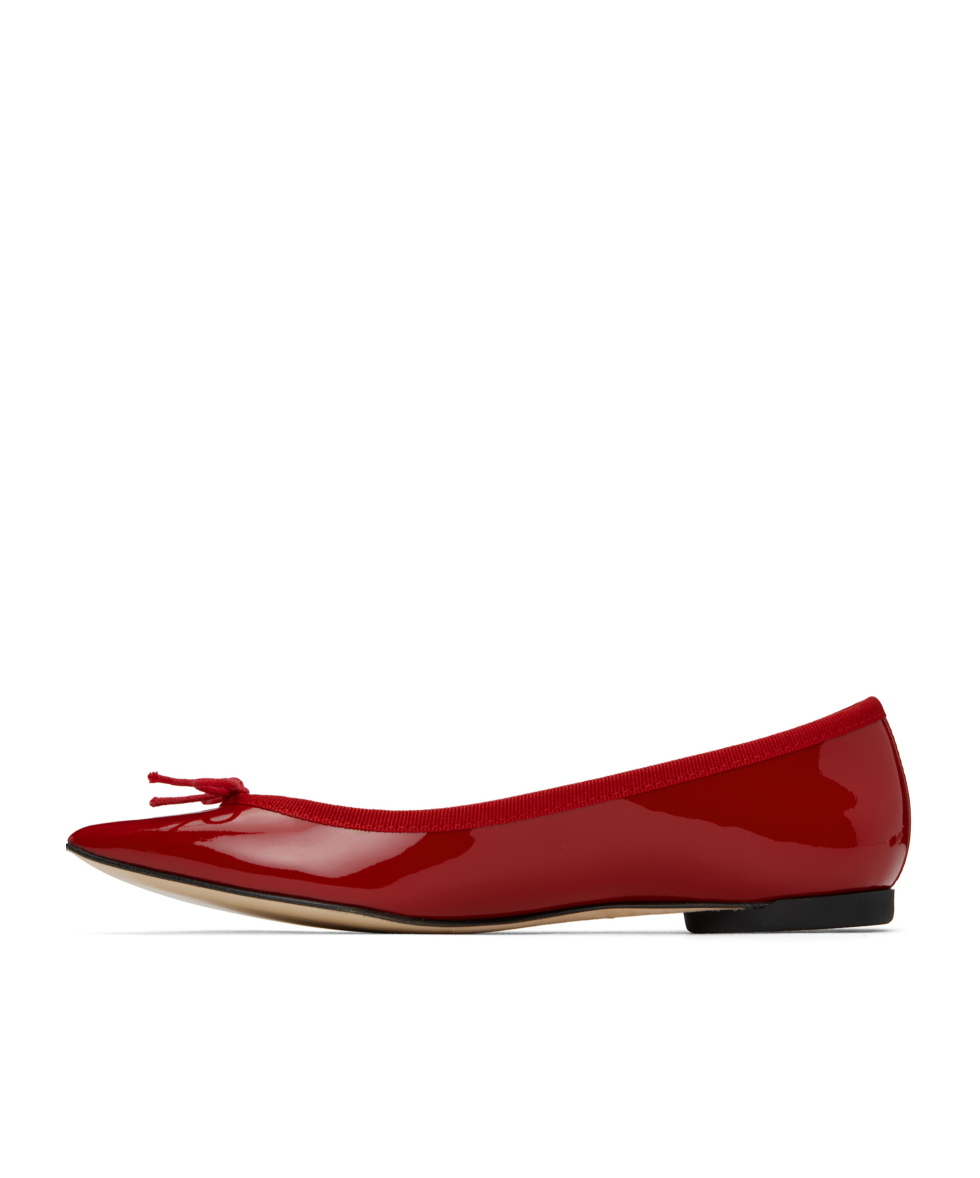 Repetto Red Brigitte Pointy Toe Ballerina Flats In Red