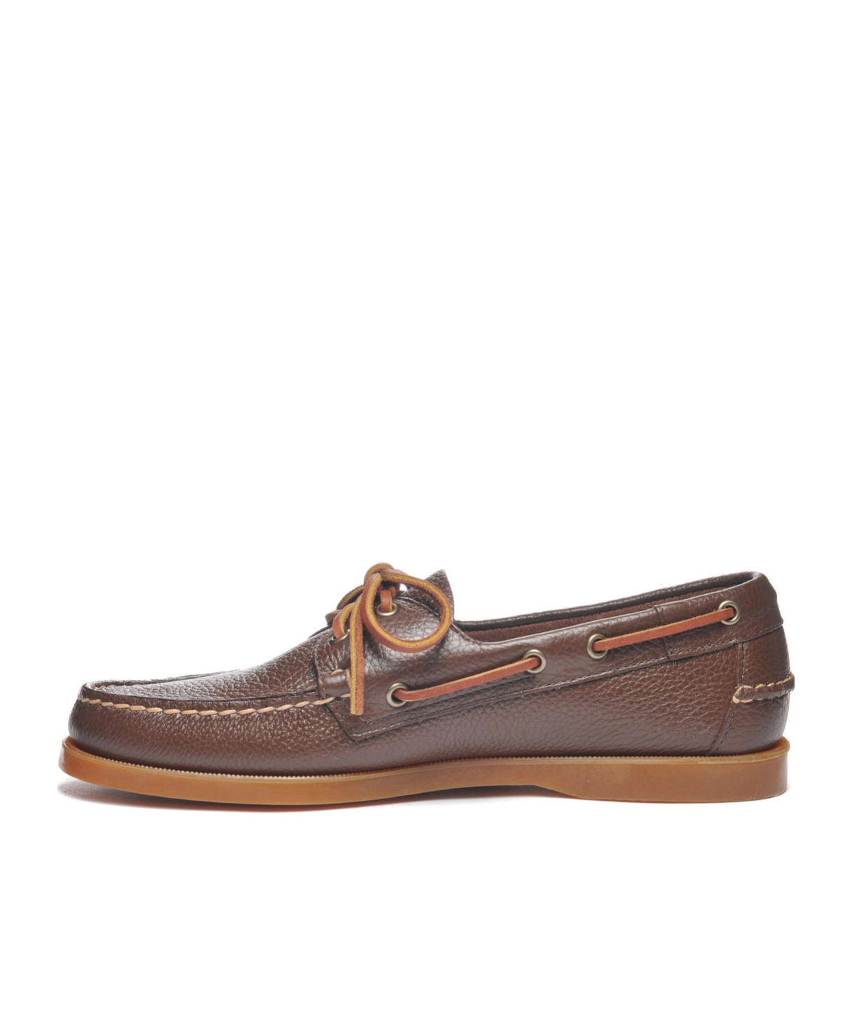 Sebago Lace-up Leather Boat Shoes In Brown