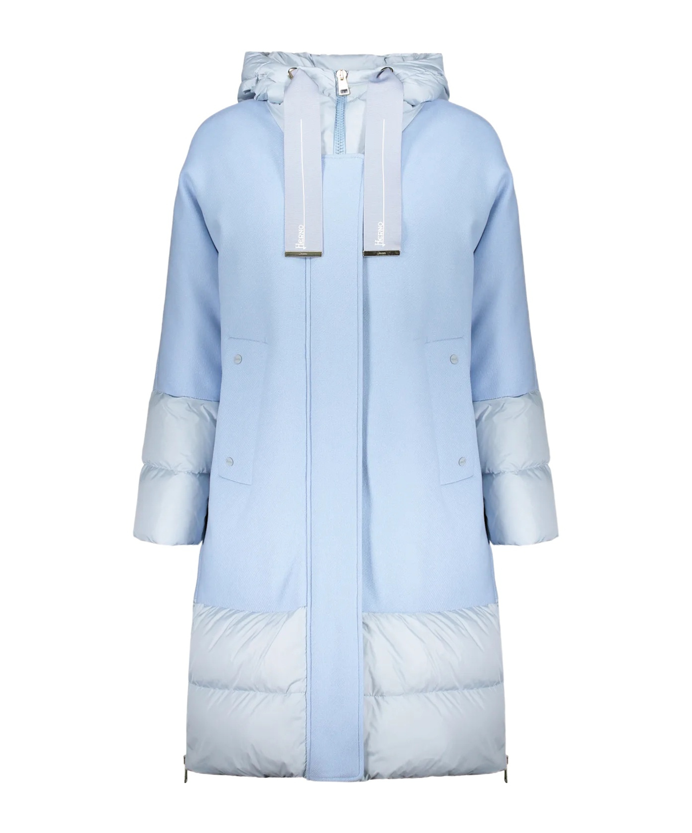 Herno Long Down Jacket In Blue