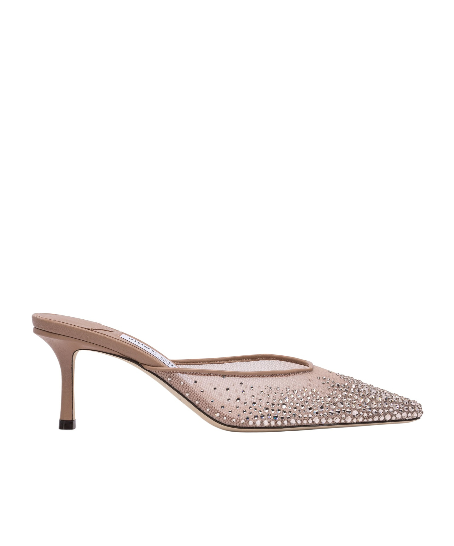 Jimmy Choo Square Toe High Heel Sandals In Nude