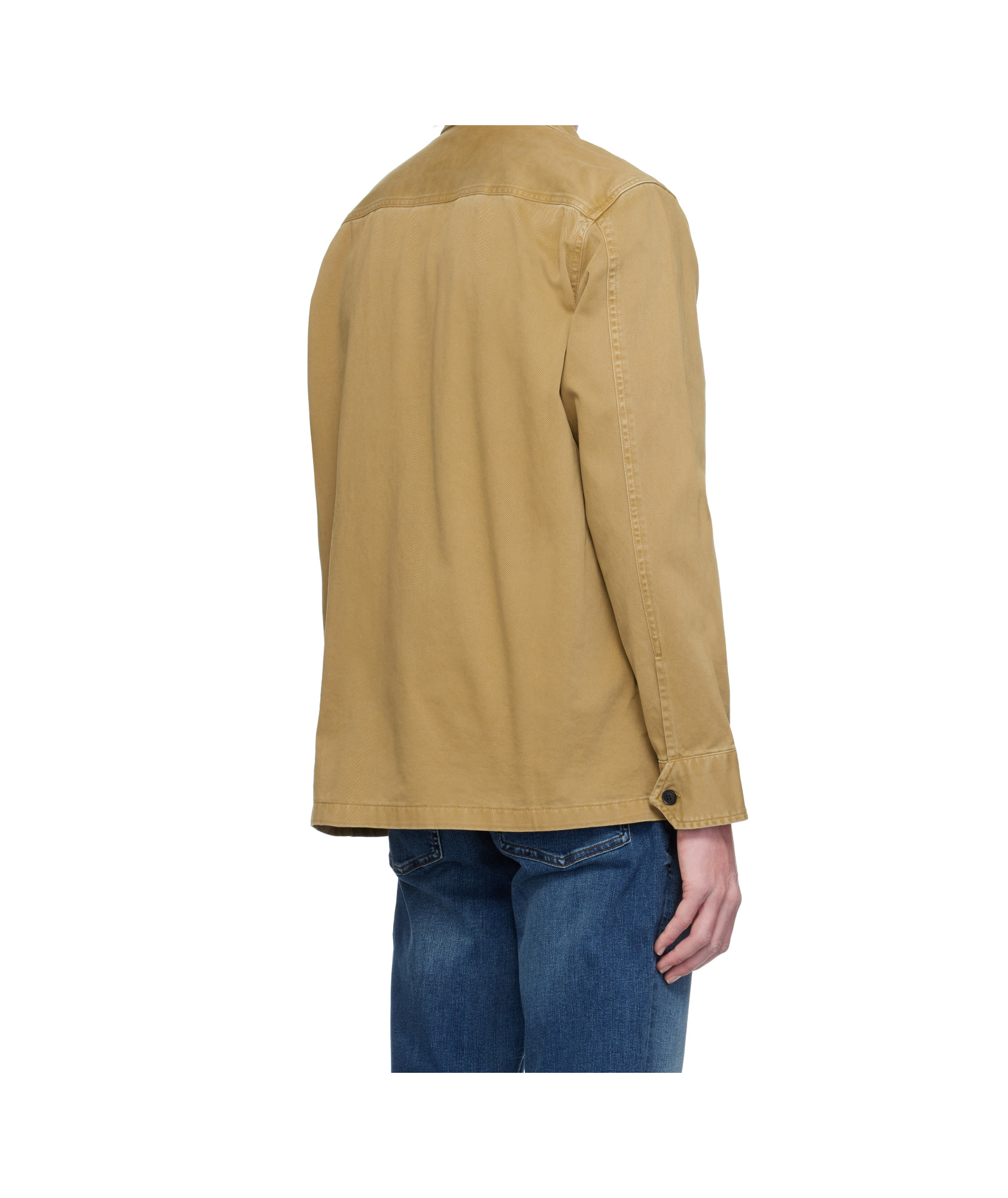 Hugo Boss Tan Flap Pocket Overshirt In Nude