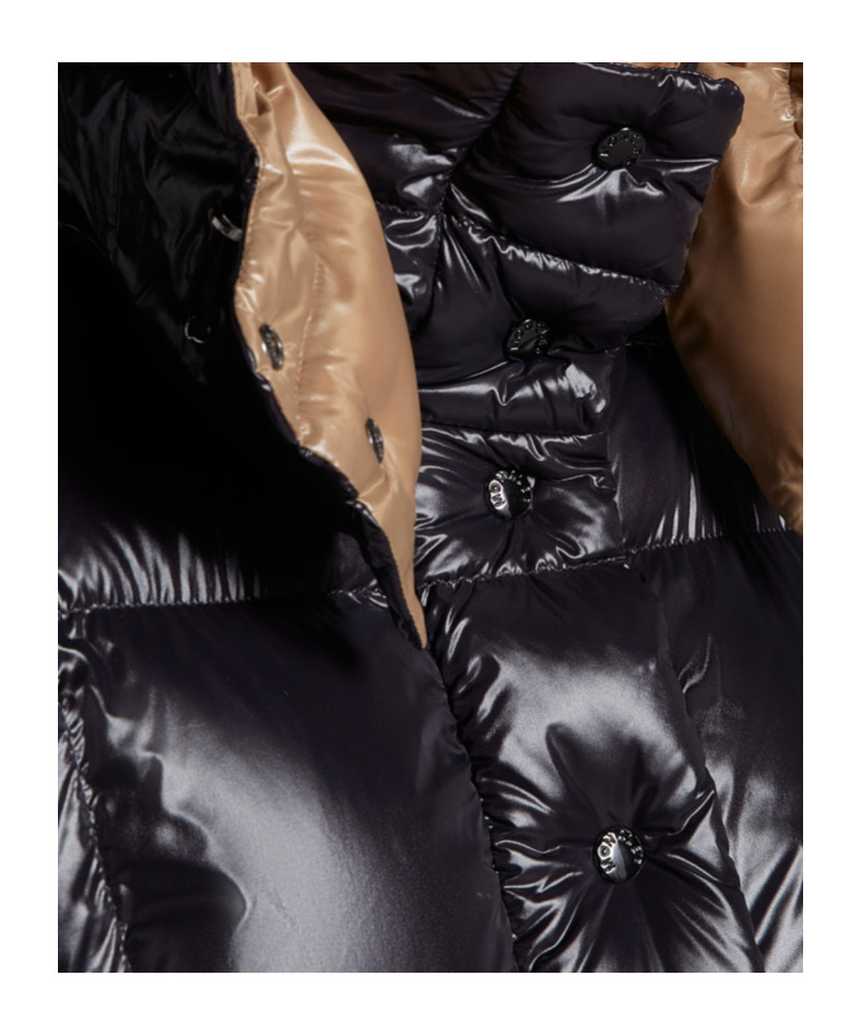 Moncler Parnaiba Hooded Long Down Jacket In Multi