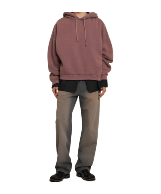 Acne Studios Vintage Hooded Hoodie In Burgundy