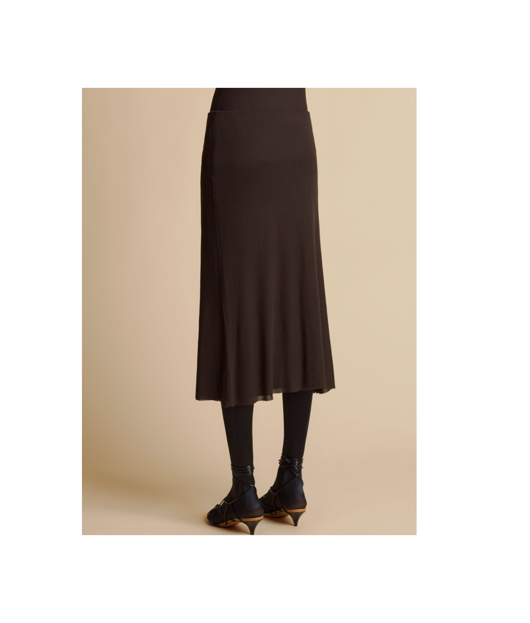 Shop Khaite Skirt With Rough Hem In Black