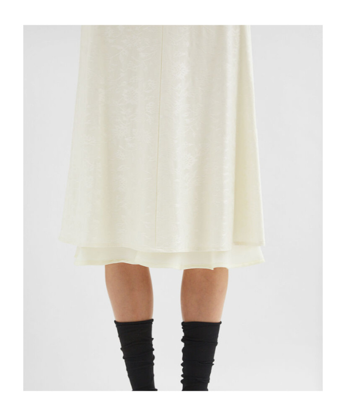 Jil Sander Floral-jacquard Midi Skirt In Coconut