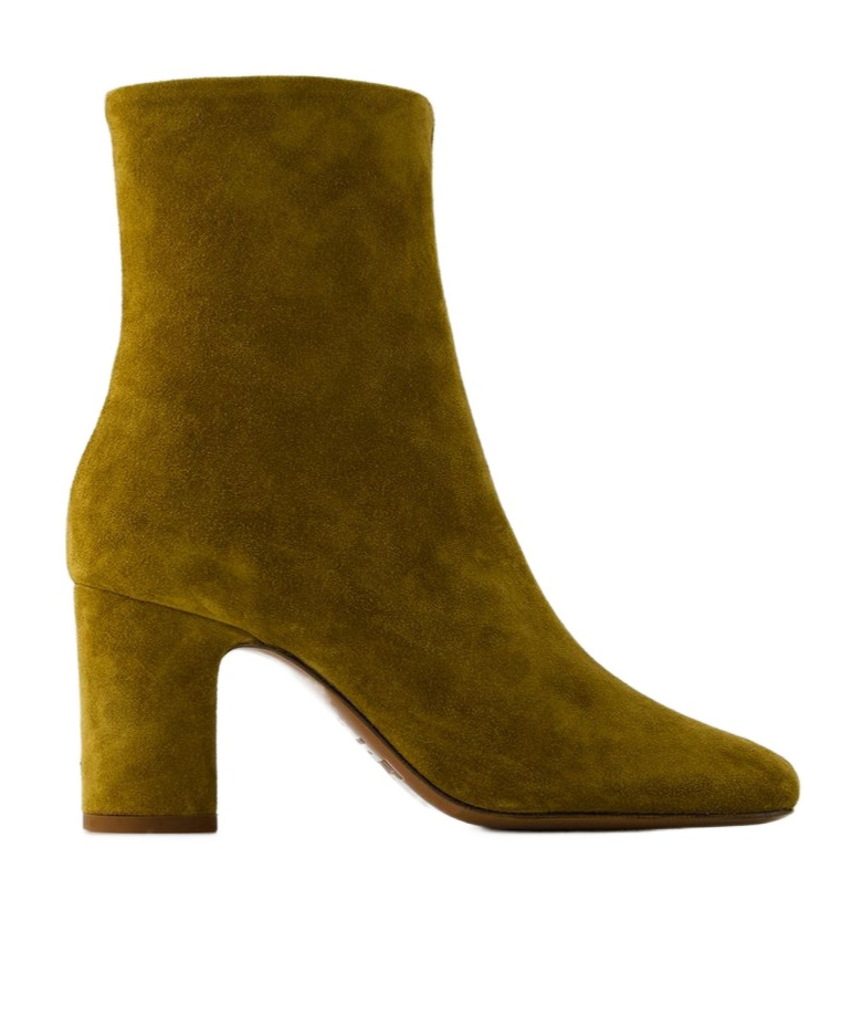 Rouje Celeste Ankle Boots - Leather - Khaki In Brown