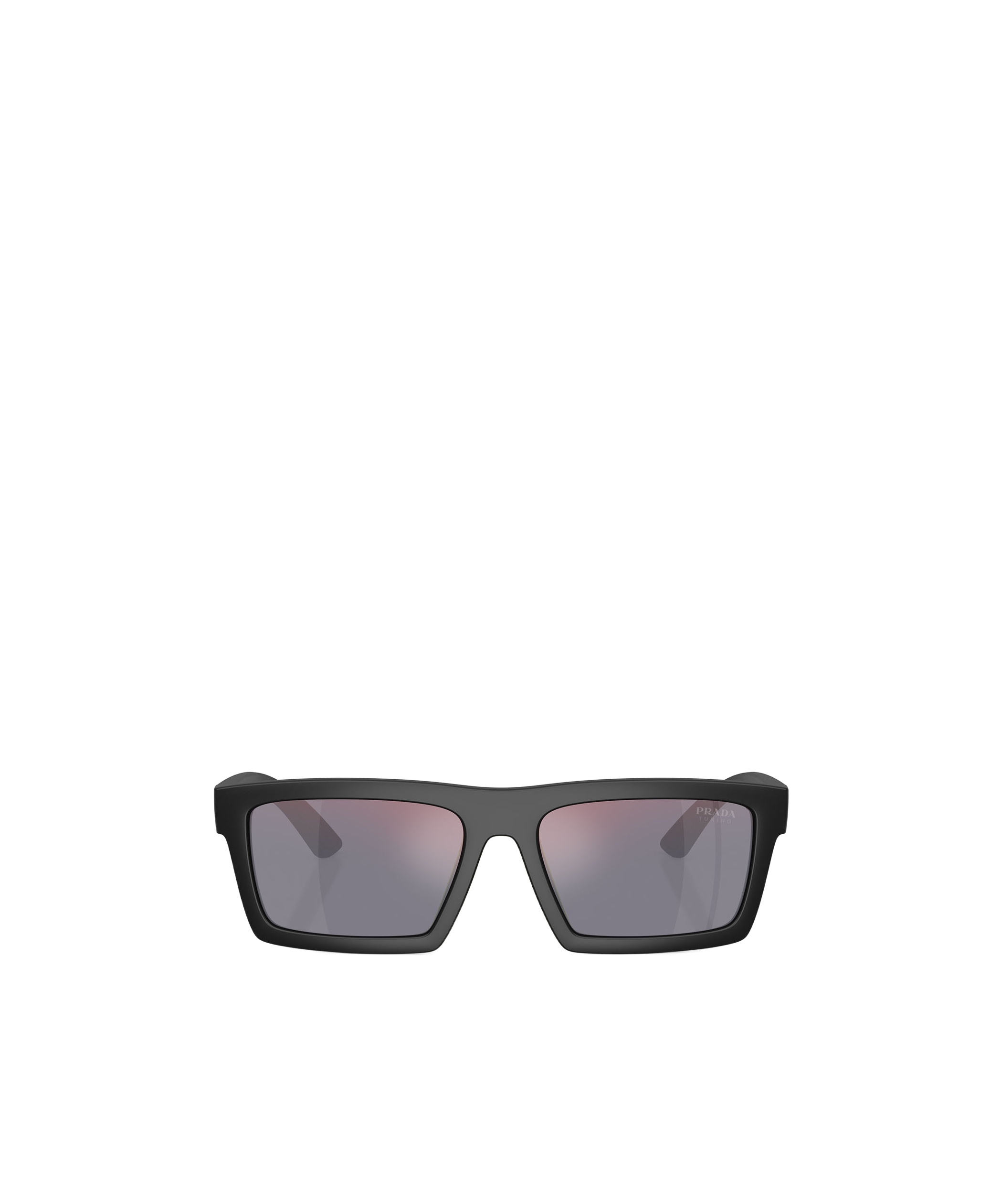 Prada Linea Rossa 55mm Rectangular Sunglasses In Gray