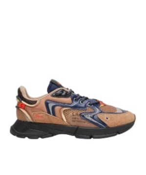 Lacoste Multicolor Leather And Mesh L003 Neo Sneakers In Black