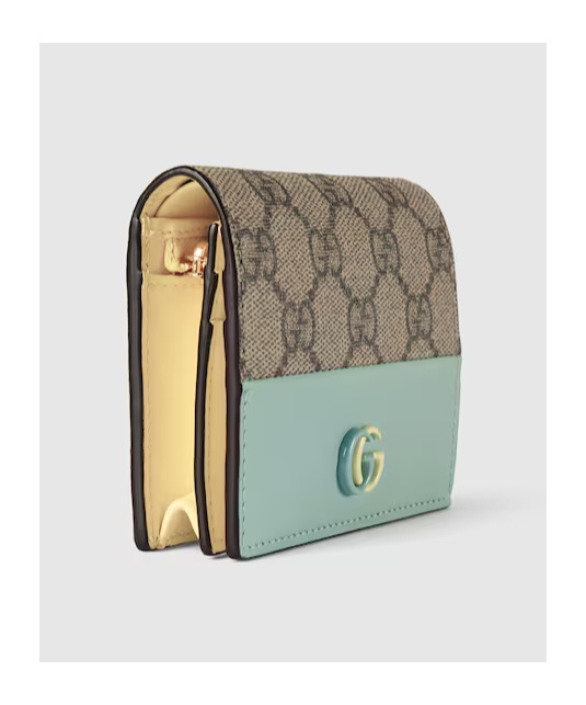 Gucci Gg Marmont Snap Card Bag In Green