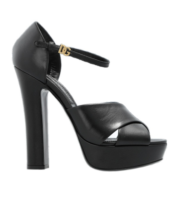 Dolce & Gabbana Open-toe High-heeled Sandals In Black