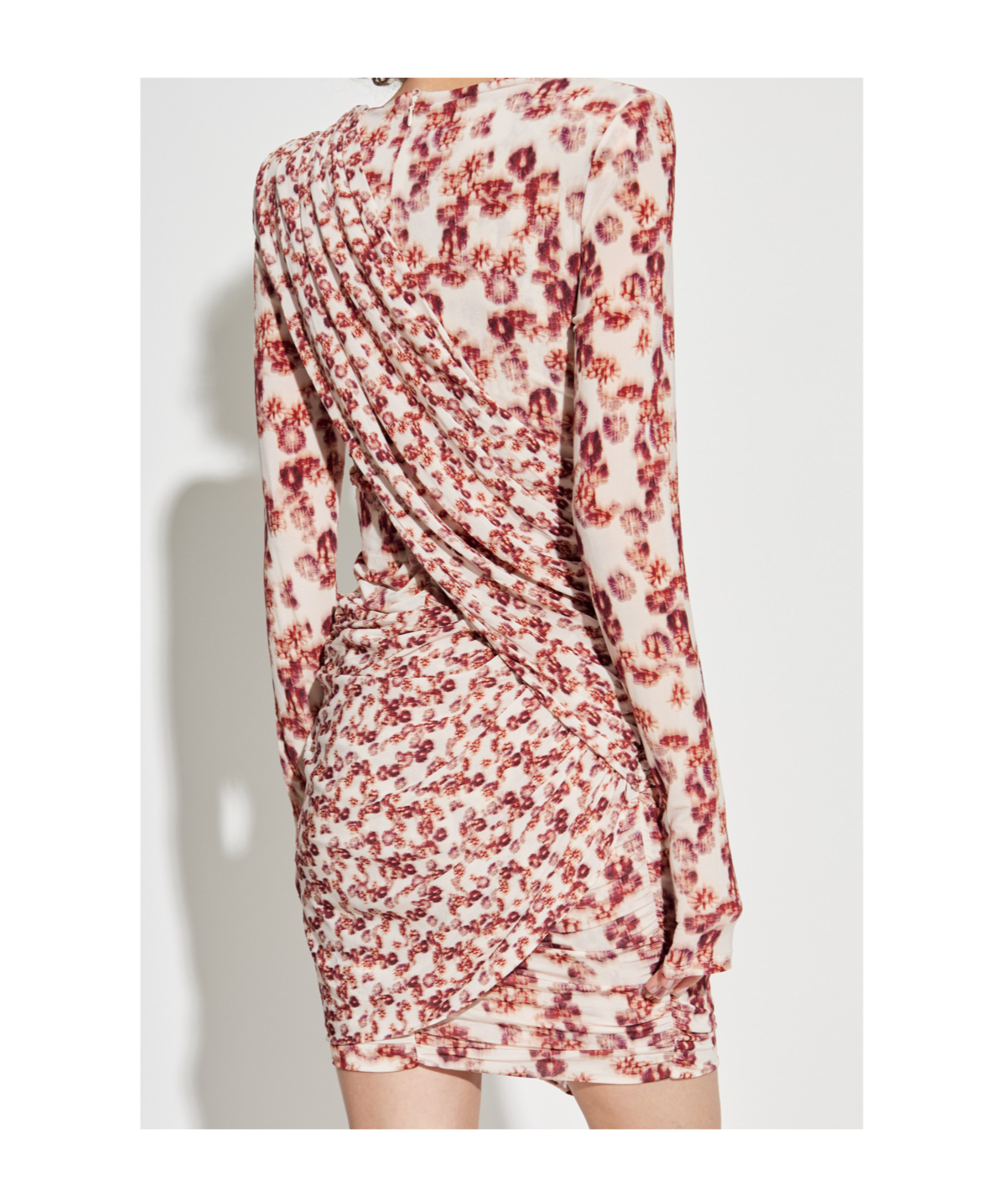 Isabel Marant Georgia Mini Dress Garnet In Brown