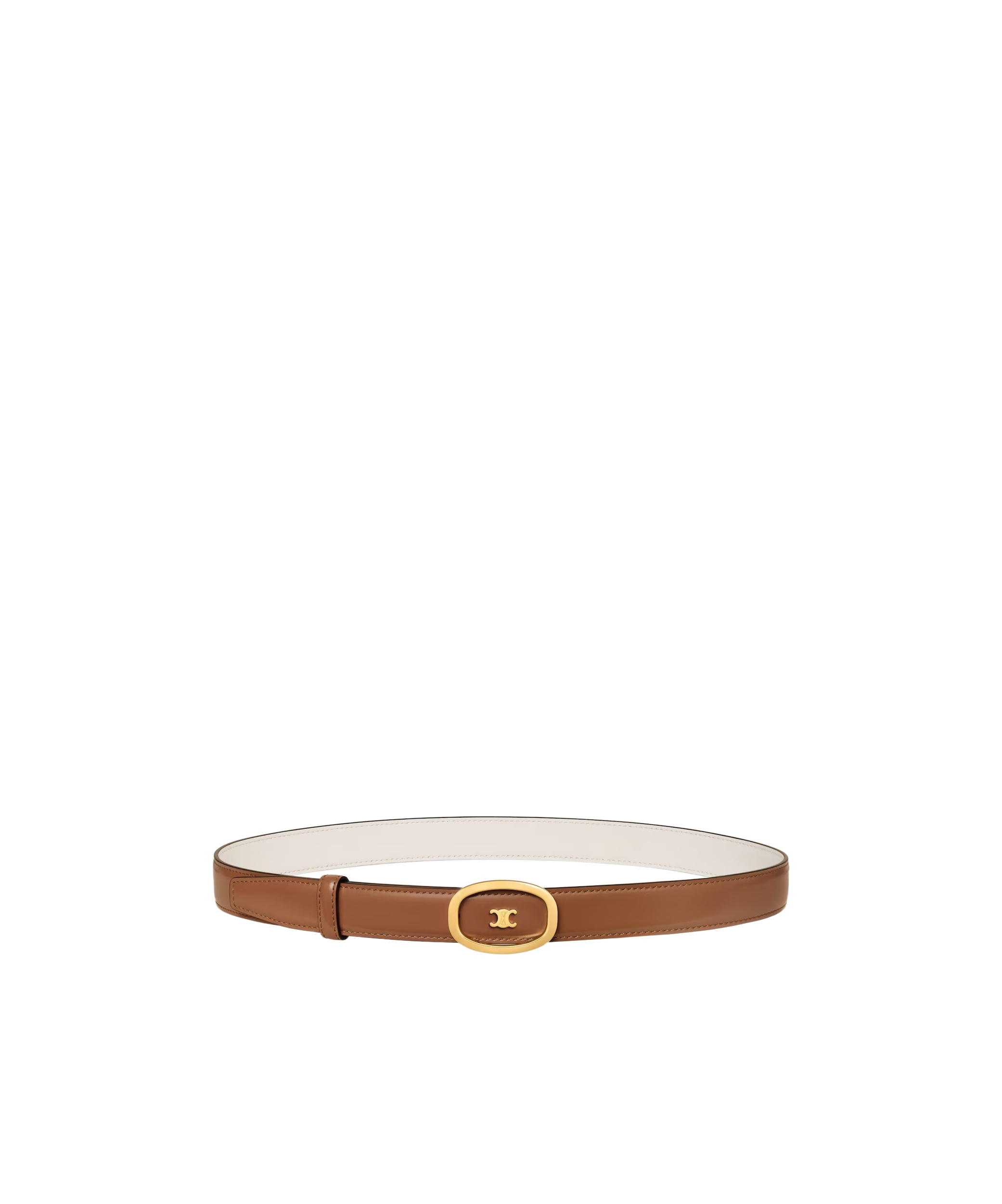 Celine Medium 25mm Reversible  Alix Belt  In Taurillon In Brown