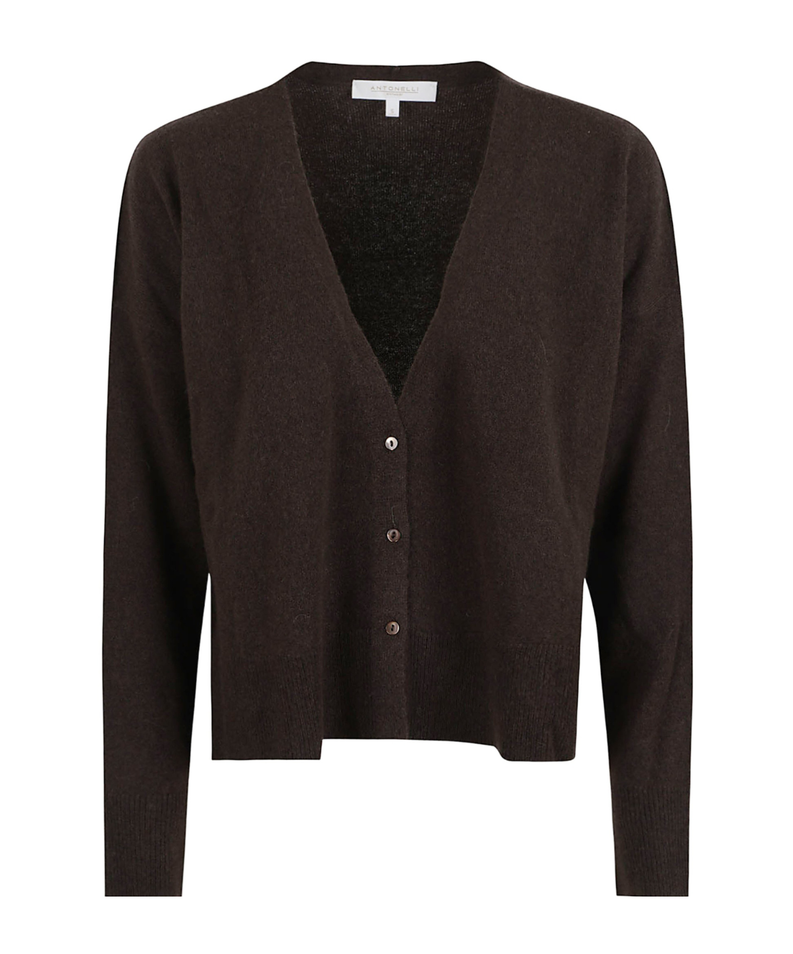 Antonelli Button Long-sleeved Sweater In Brown