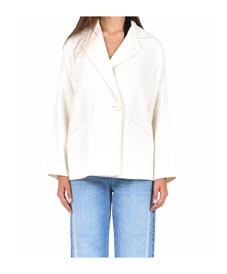 Max Mara Studio Button-up Jacket In White