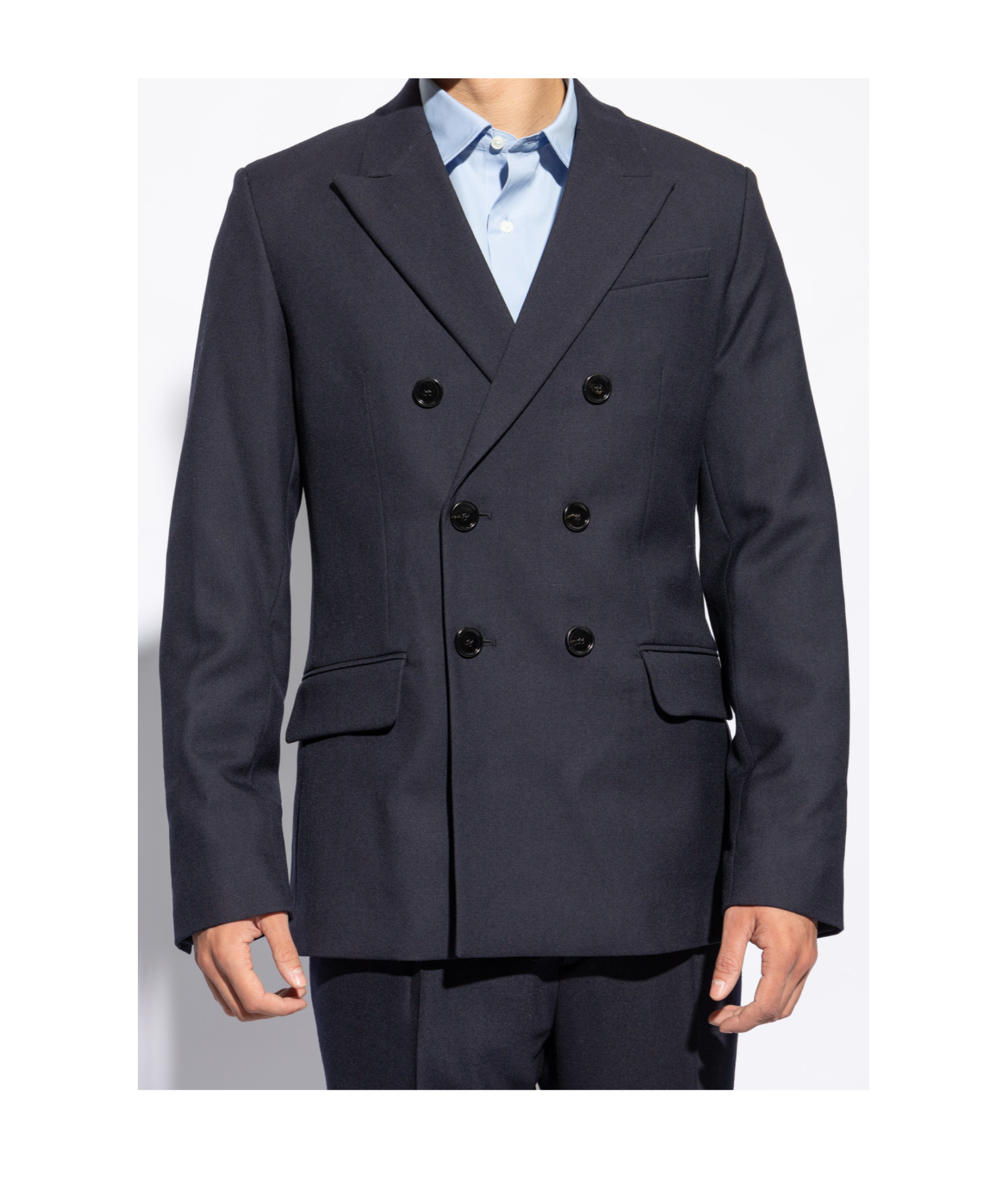 Ami Alexandre Mattiussi Double-breasted Blazer With Structured Shoulders In Black