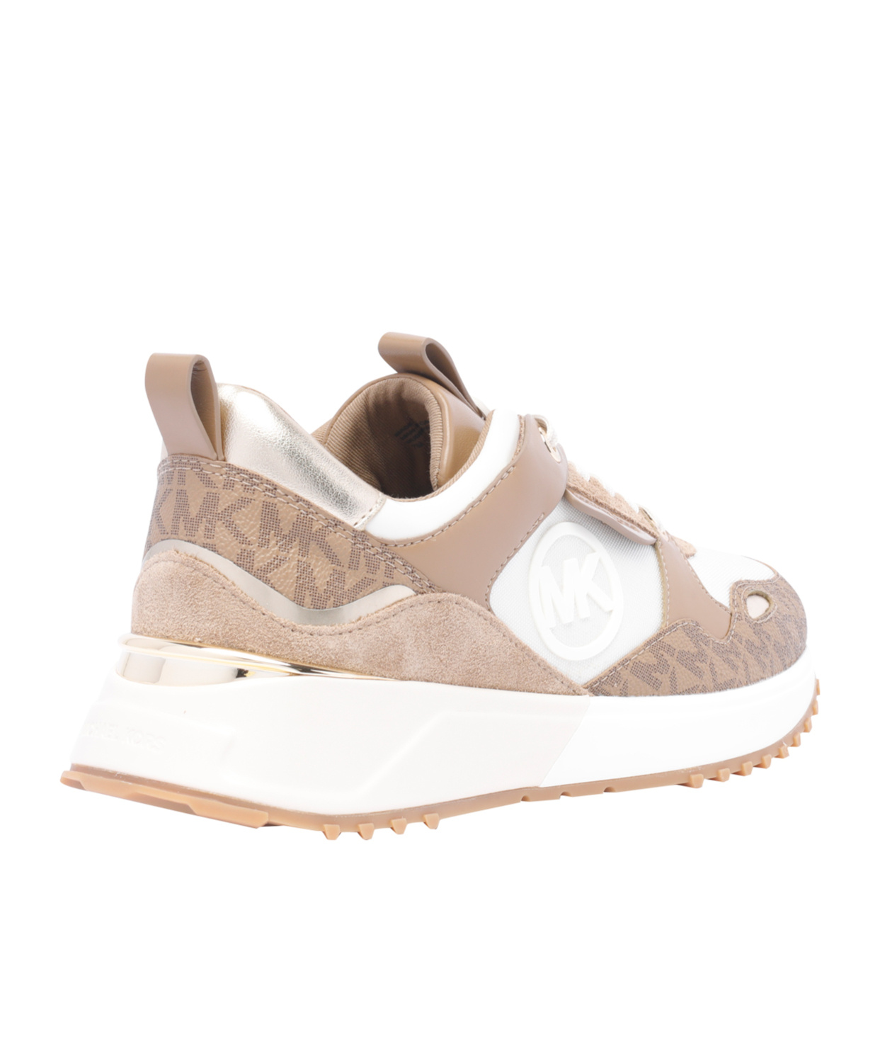 Shop Michael Michael Kors Theo Sneakers In Nude