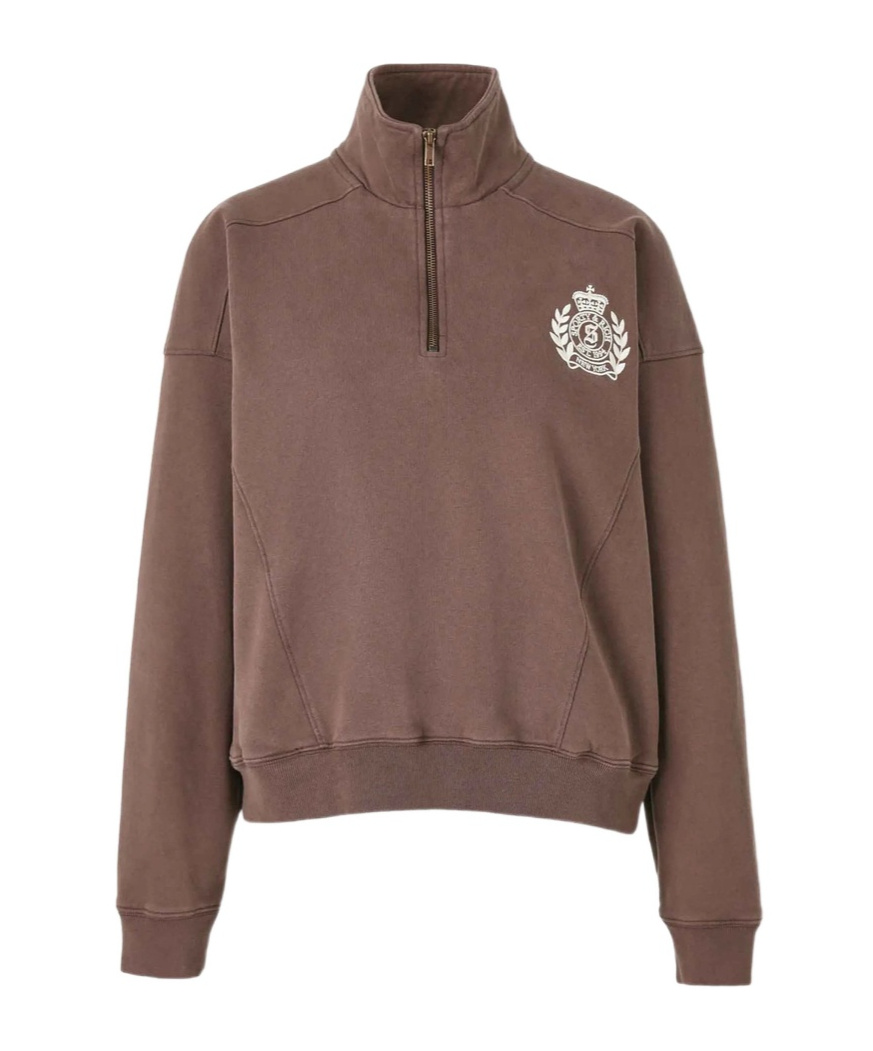 Sporty And Rich Turtleneck Sweatshirt In Brown