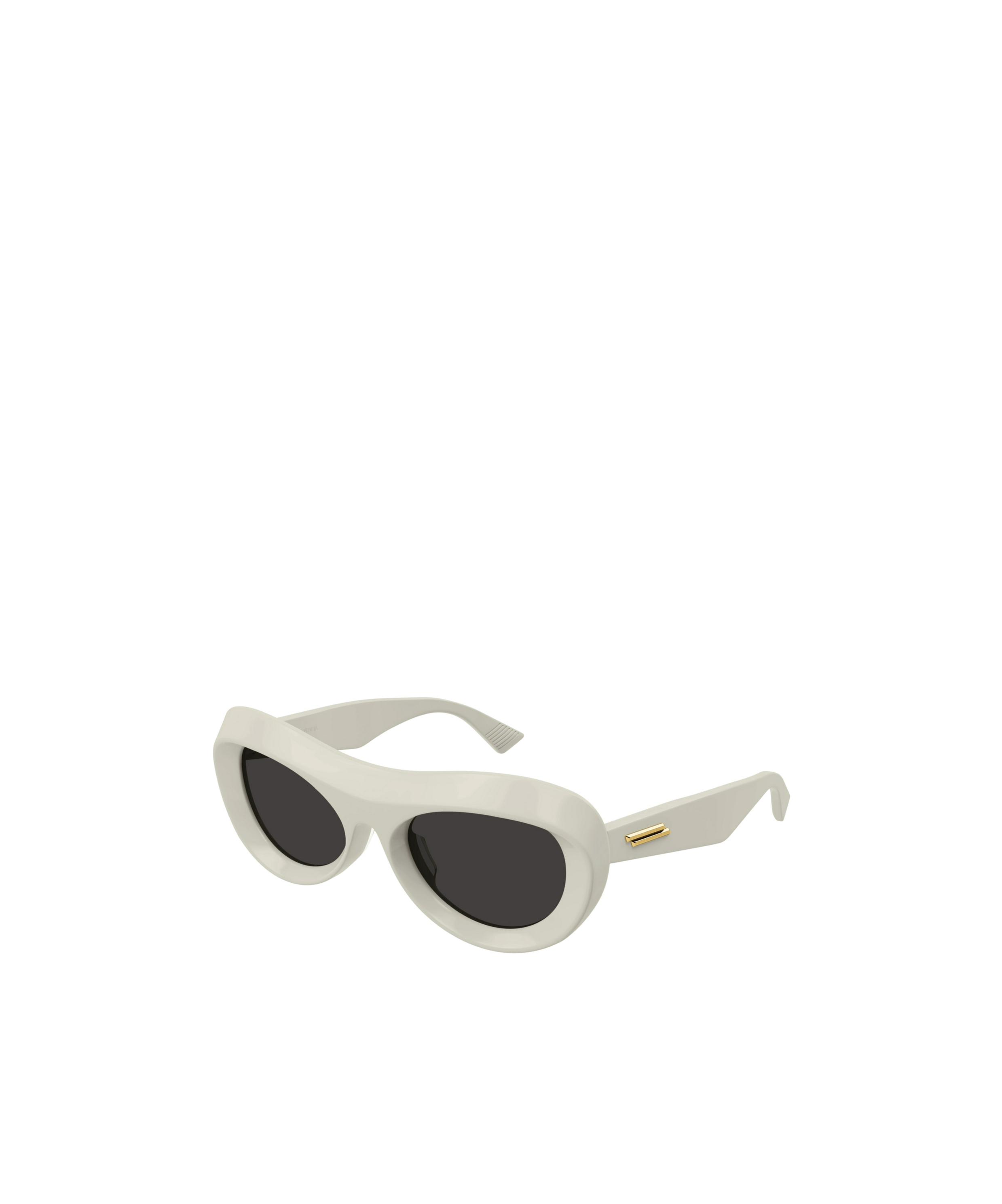 Bottega Veneta Beveled Acetate Round Sunglasses In Black