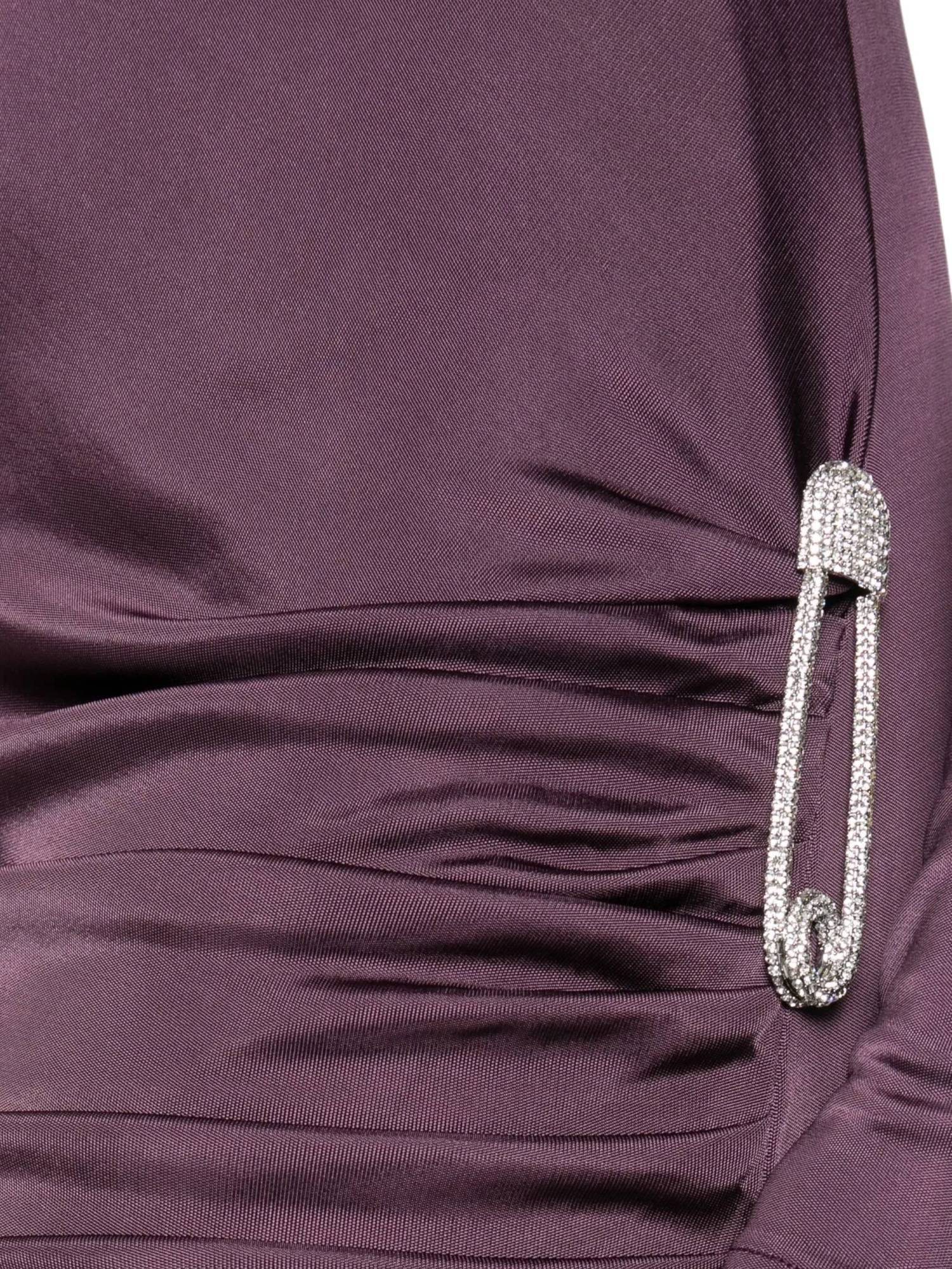 Giuseppe Di Morabito Draped Jewel-embellished Gown In Purple