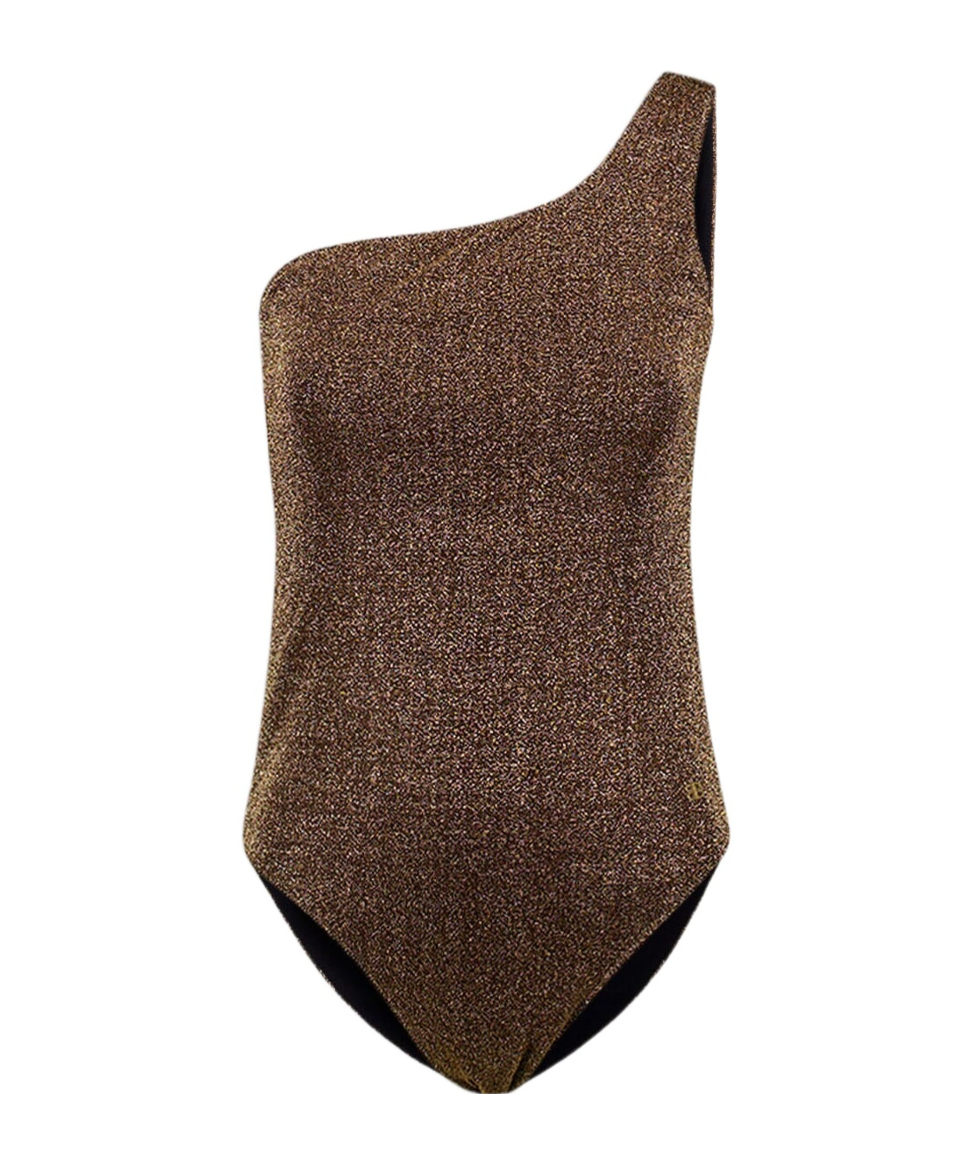 Balenciaga Swimsuit One Shoulder Lurex One Piece Swimsuit In Brown