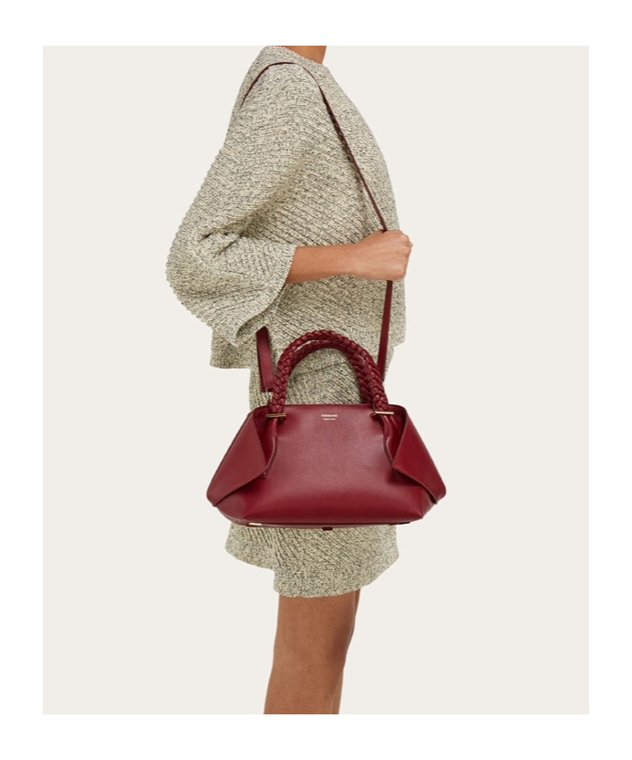 Shop Ferragamo Top Handle Handbag In Red