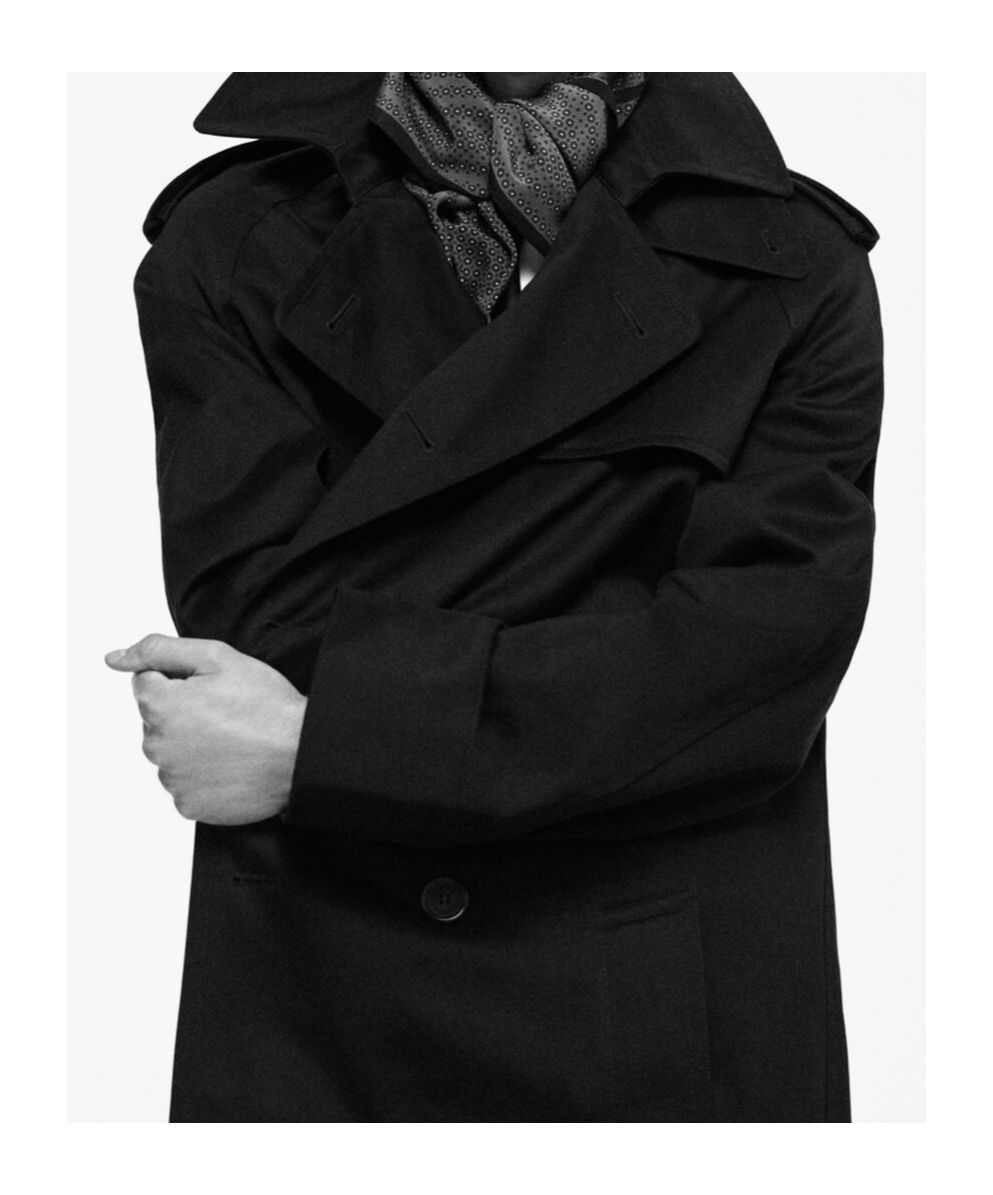 Saint Laurent Long-sleeved Windbreaker In Black