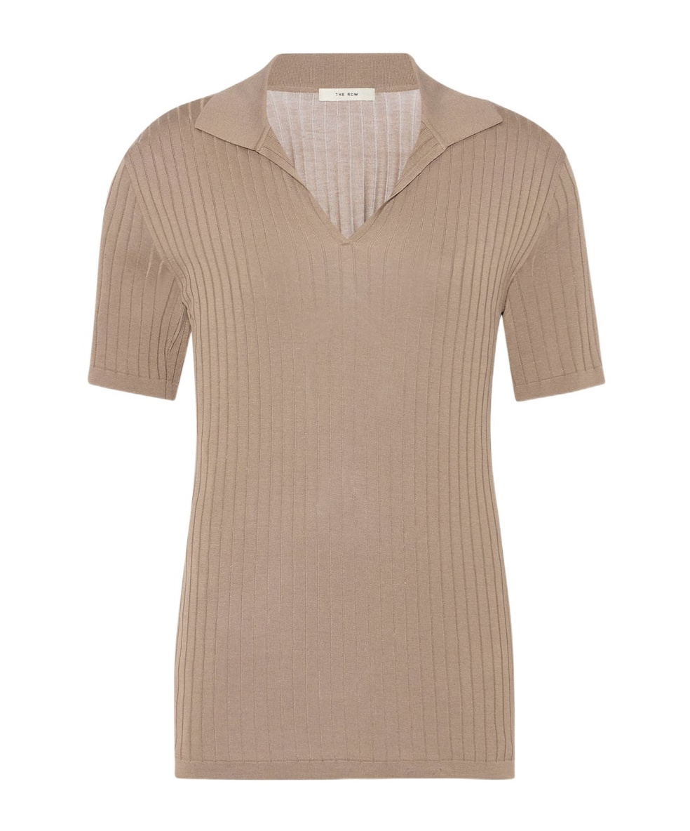 The Row Ribbed Knit Collar Top