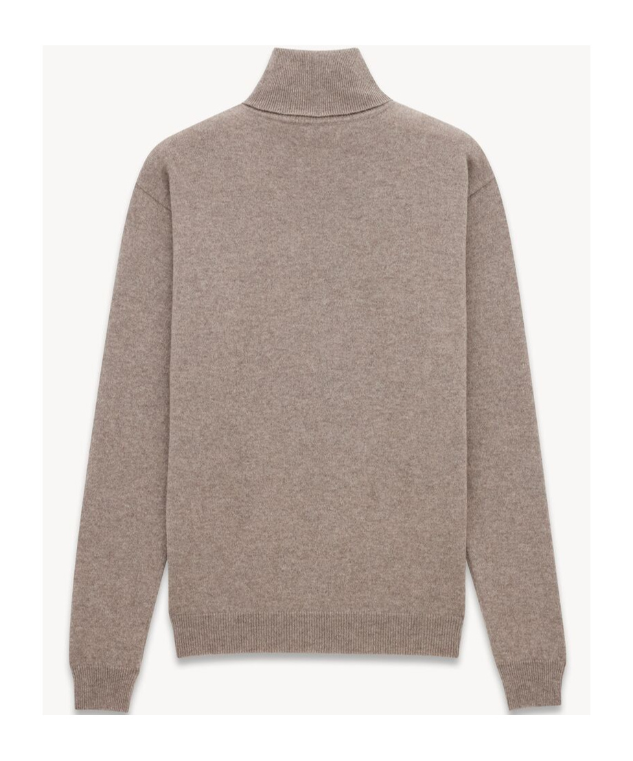 Saint Laurent Turtleneck Sweater In Cashmere In Nude