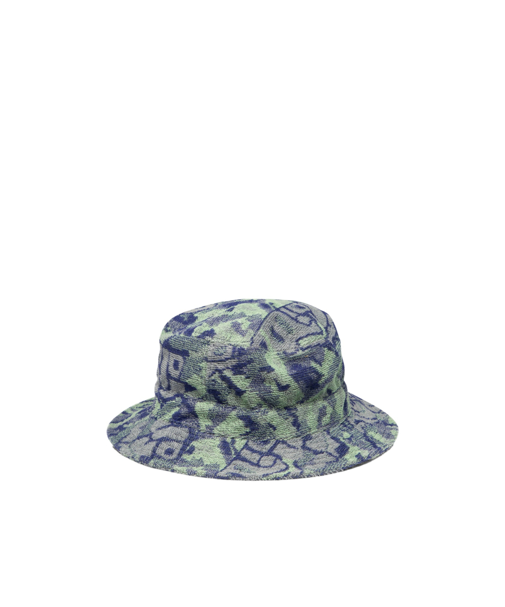 Needles Abstract Pattern Terry-cloth Bucket Hat In Gray