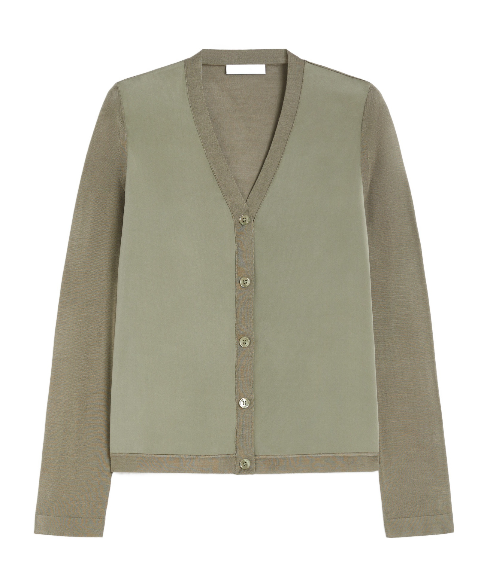 Max Mara Silk Yarn Cardigan In Green