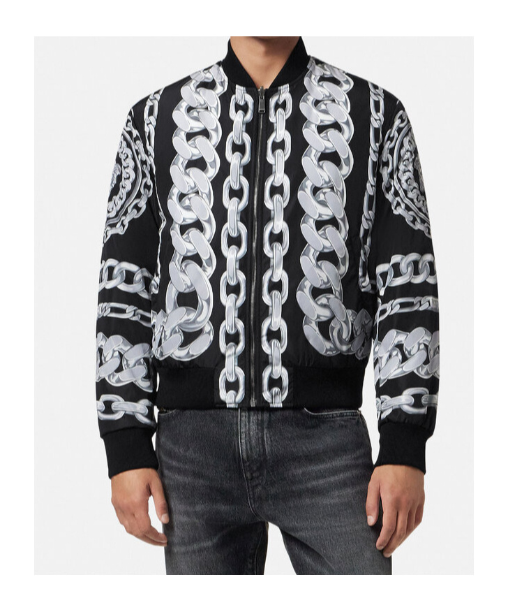 Versace Coats In Black