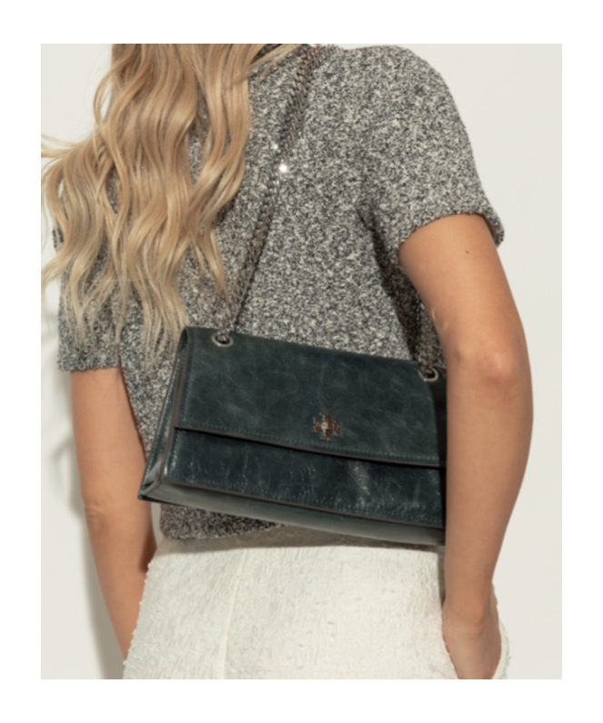 Tory Burch Kira Turnlock Shoulder Bag In Blue