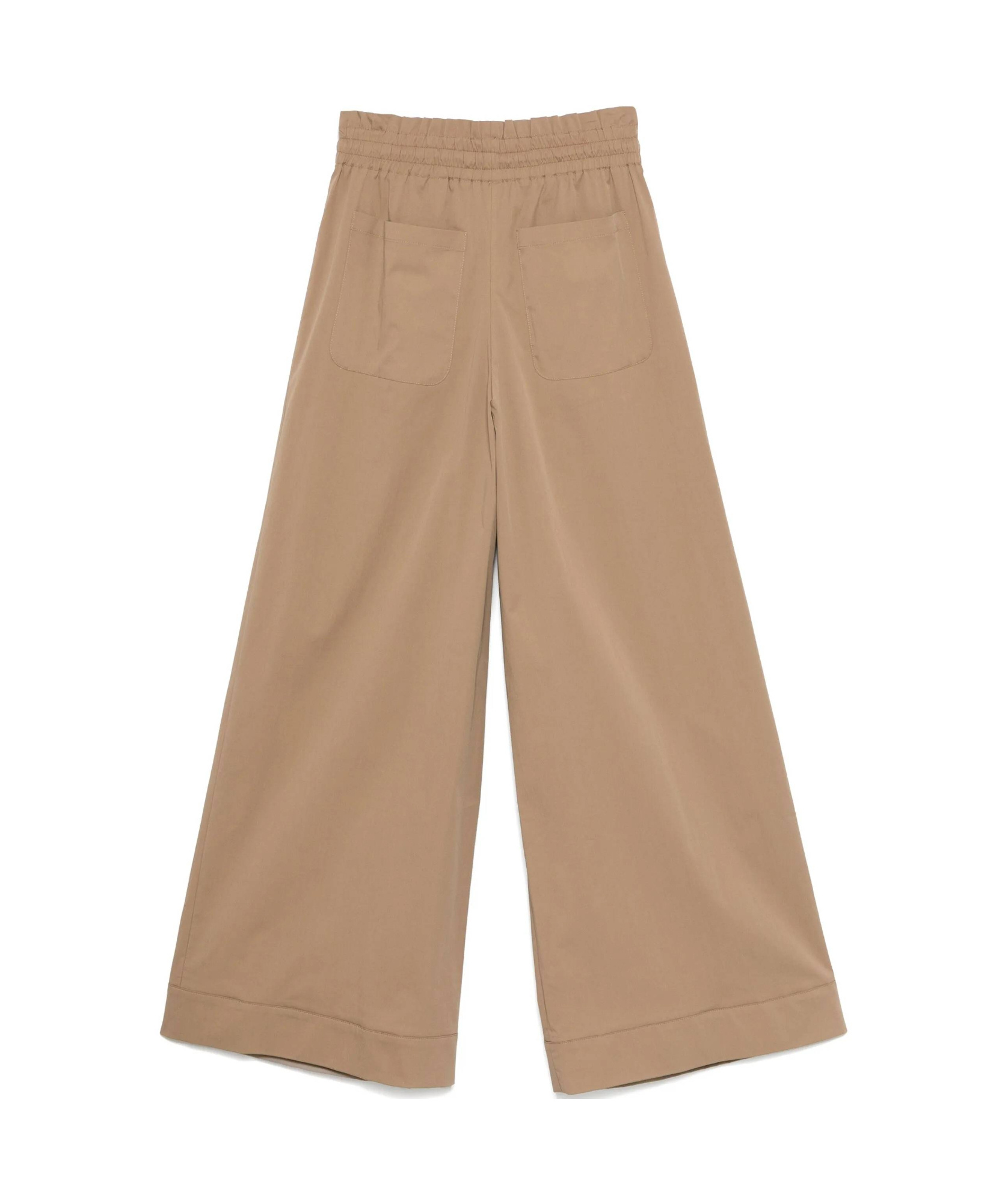 Pt Torino Light Brown Drawstring Rope Trousers In Nude