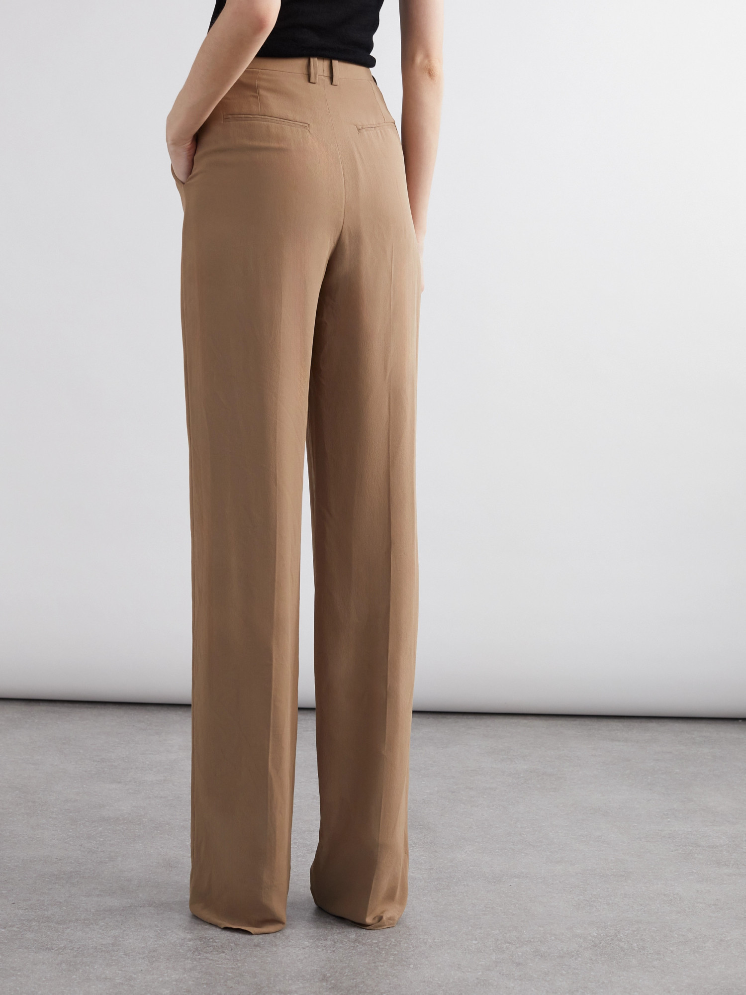Saint Laurent Trousers In Brown