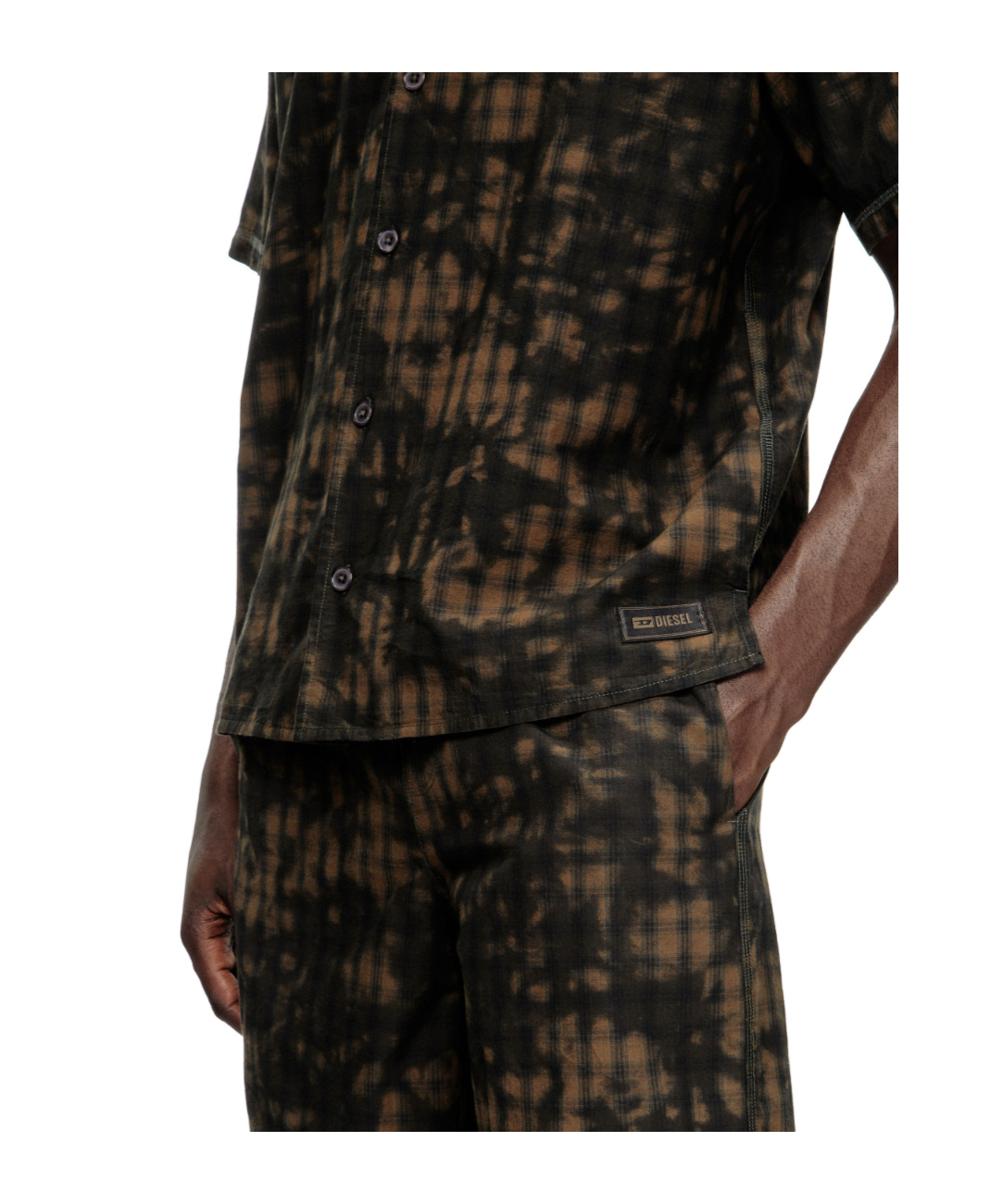 Diesel Horien Patterned Pyjama Set In Green