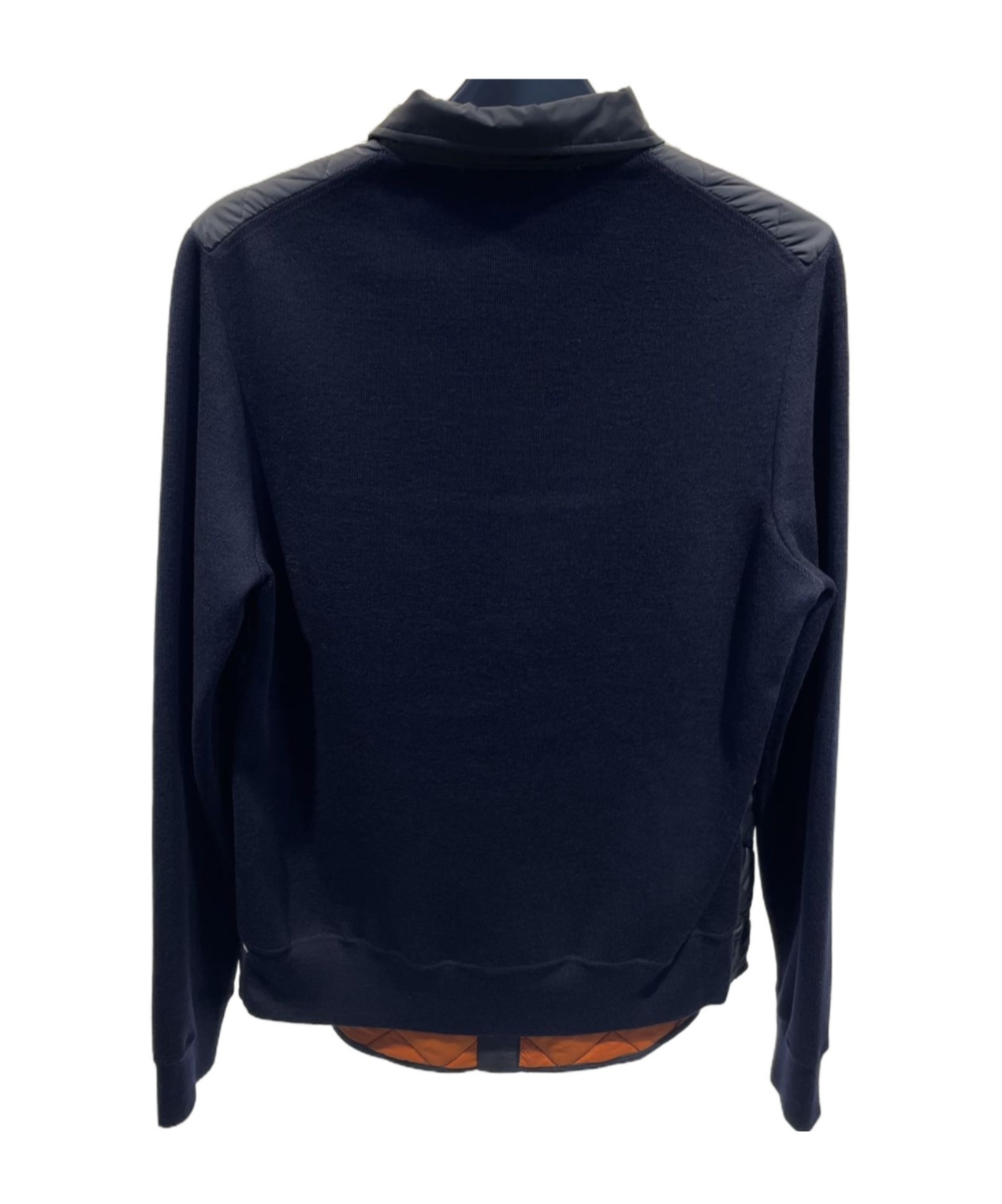 Ferragamo Long-sleeved Down Jacket In Blue