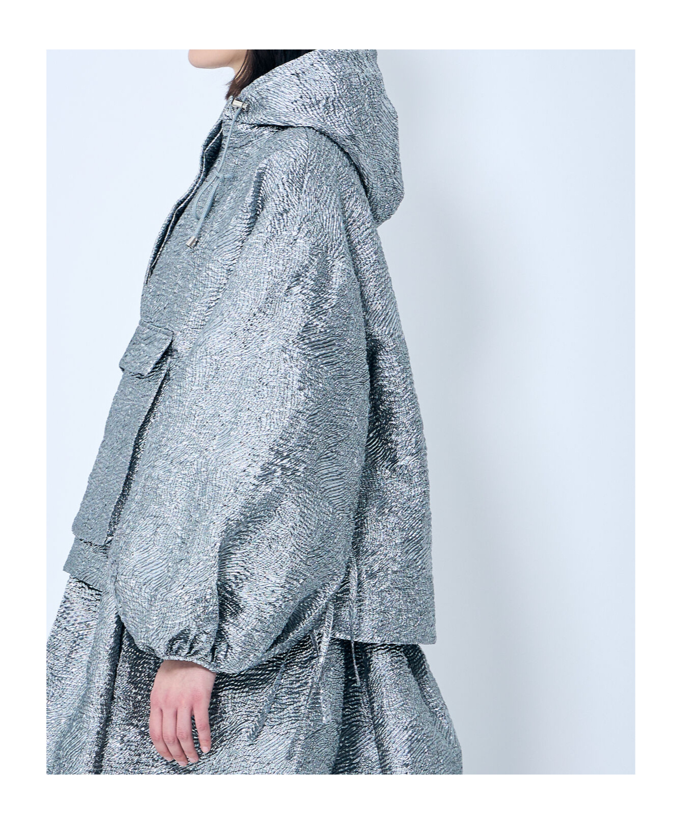 Cecilie Bahnsen Hooded Jacket In Gray