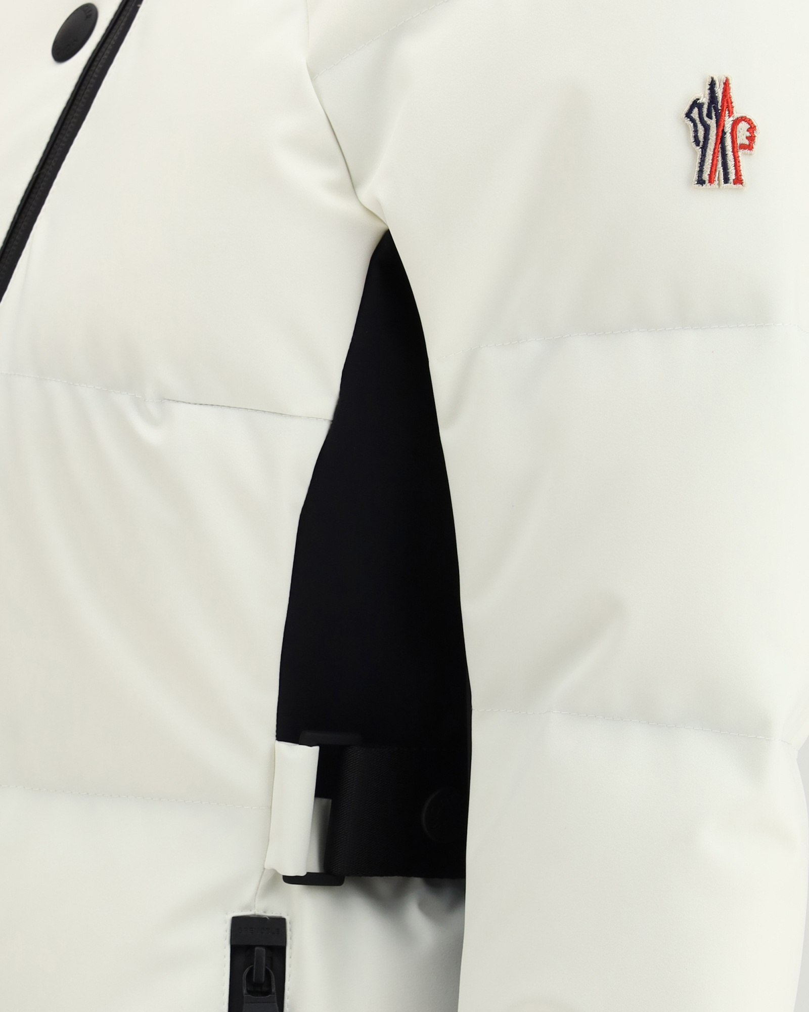 Moncler Grenoble Ivory Stretch Polyester Guyane Down Jacket In White