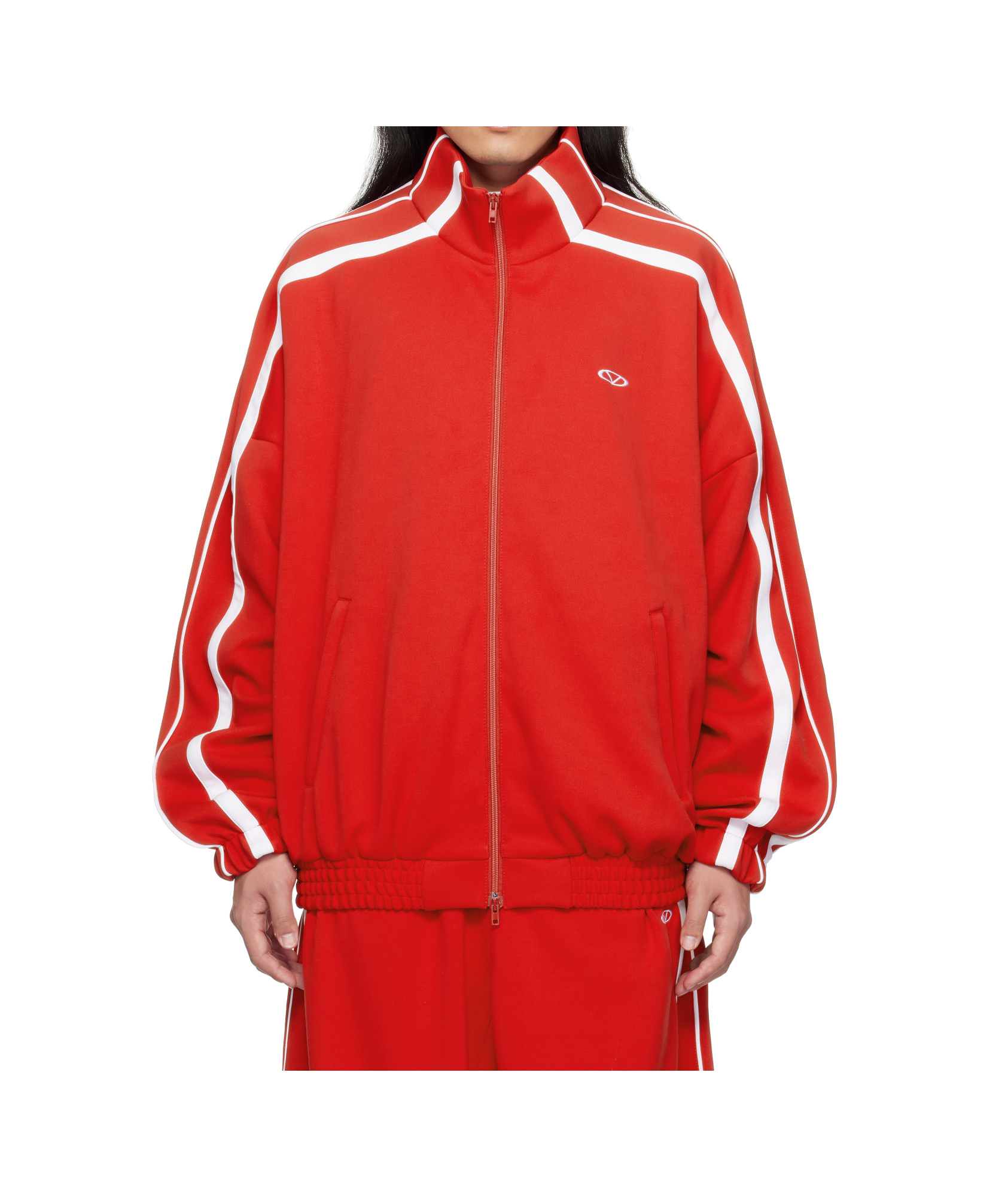 Vetements High Collar Long Sleeve Casual Jacket In Red