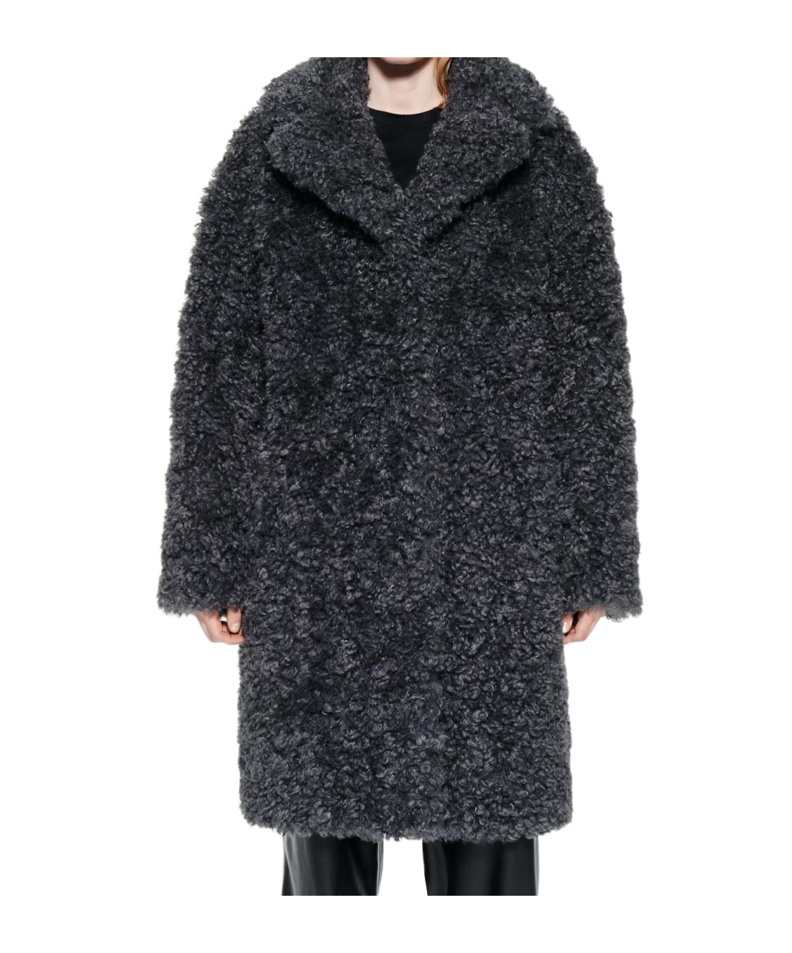 Stand Studio Nicole Fur Coat In Black