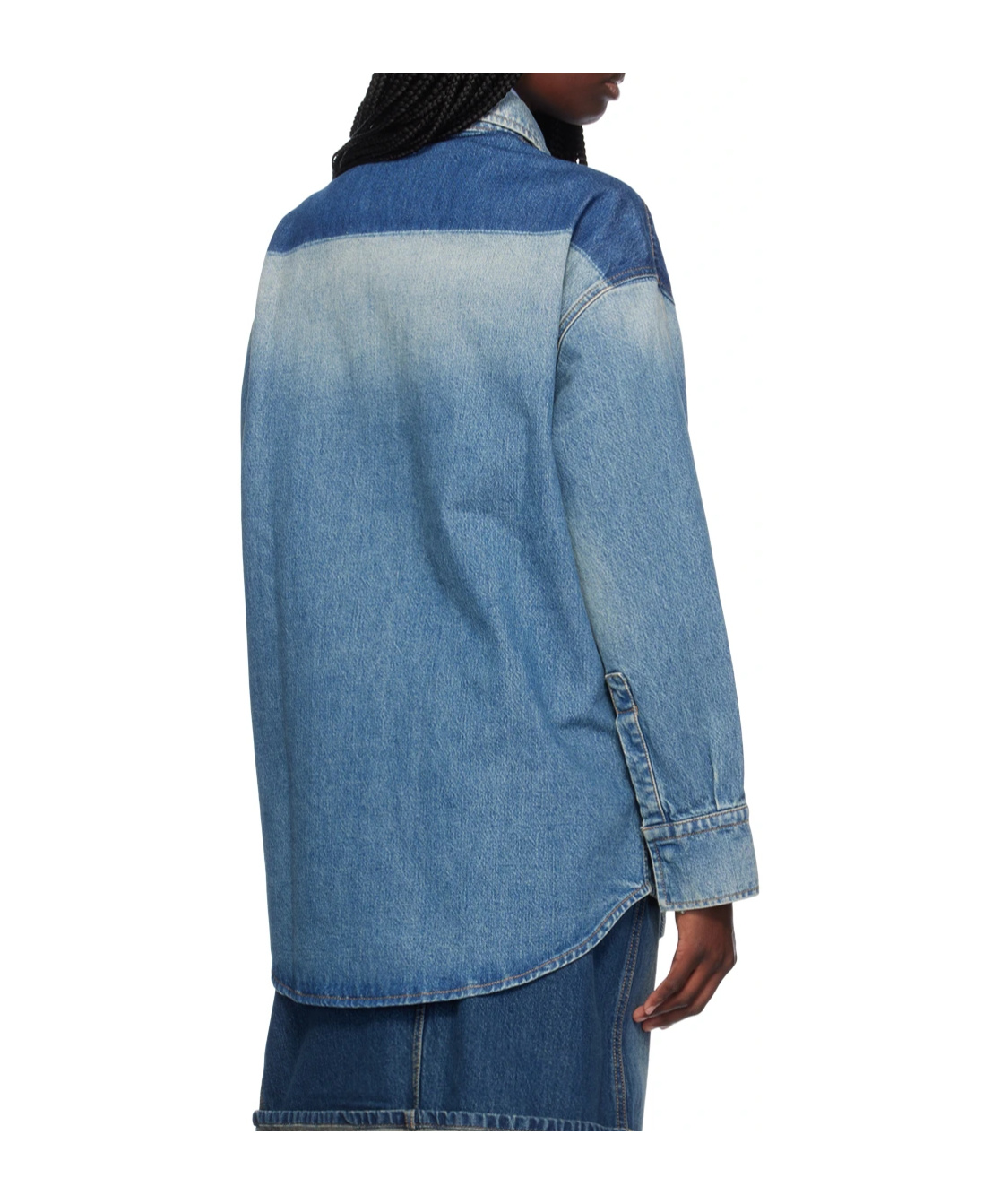 Victoria Beckham Women Camicia In Denim Schiarito In Blue