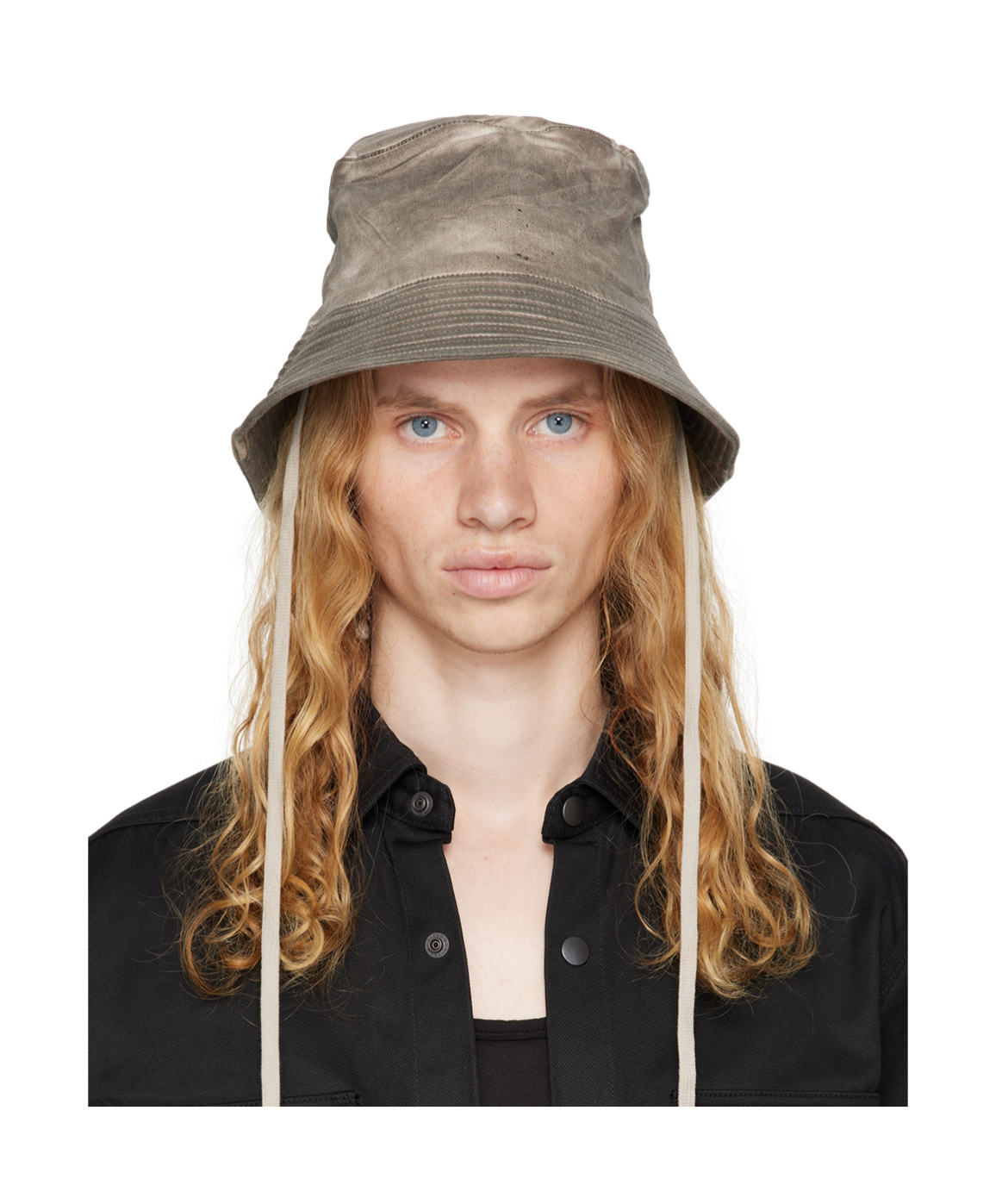 Rick Owens Drkshdw Gray Porterville Gilligan Bucket Hat In Black