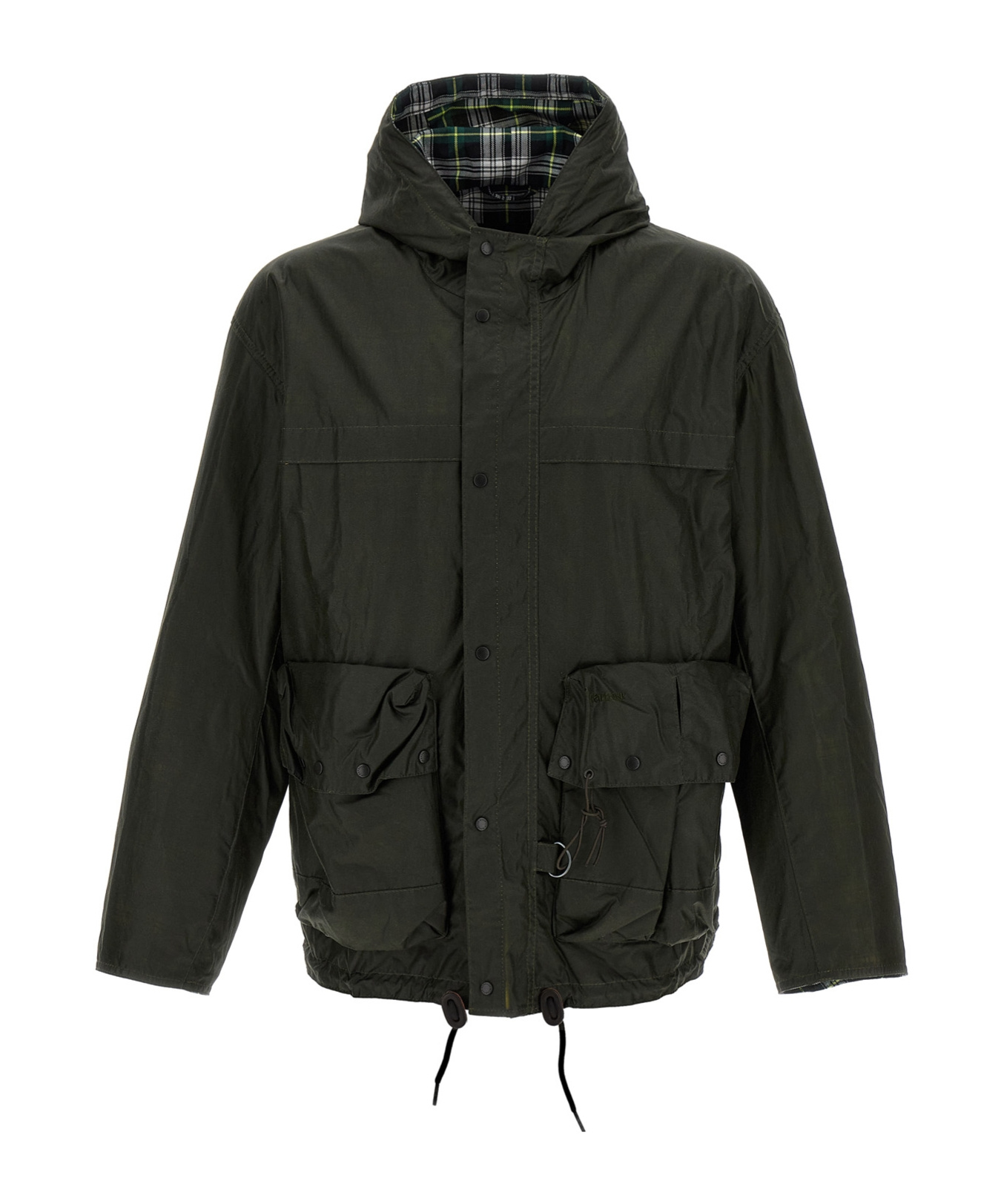 Shop Barbour Modified Durham Waxed Jacket In Black