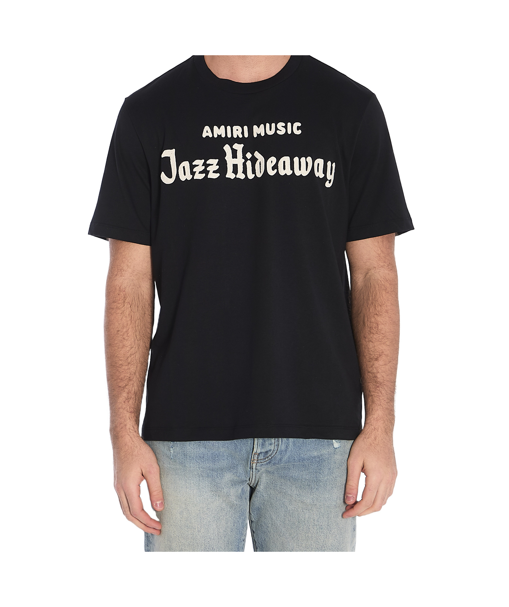 Amiri Short-sleeved Round Collar T-shirt In Black