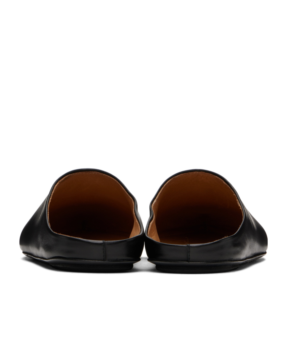 Marsèll Round-toe Leather Slippers In Black