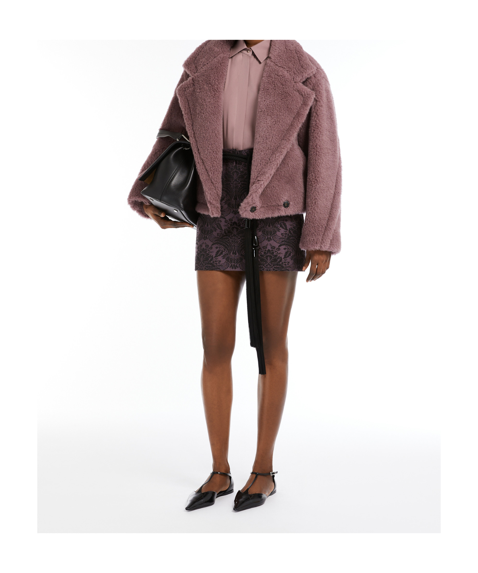 Max Mara Long Sleeved Short Coat In Red