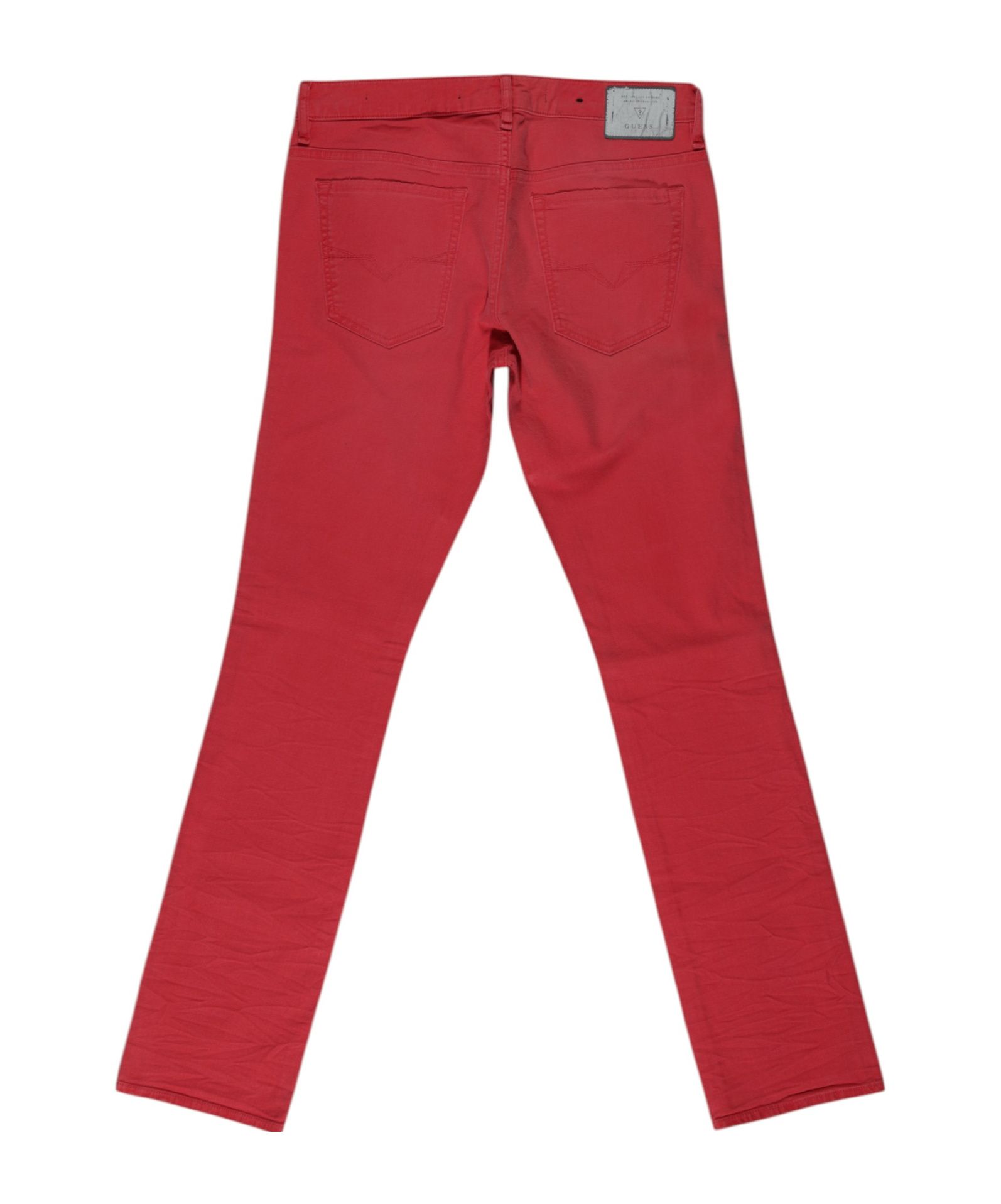 Guess Belt Loop Jeans In Red