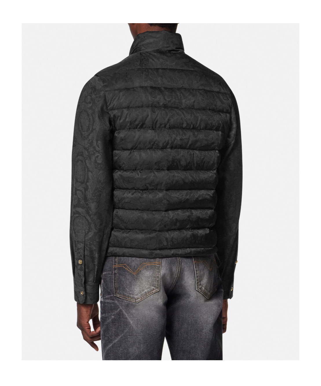 Versace Barocco Jacquard Puffer Vest