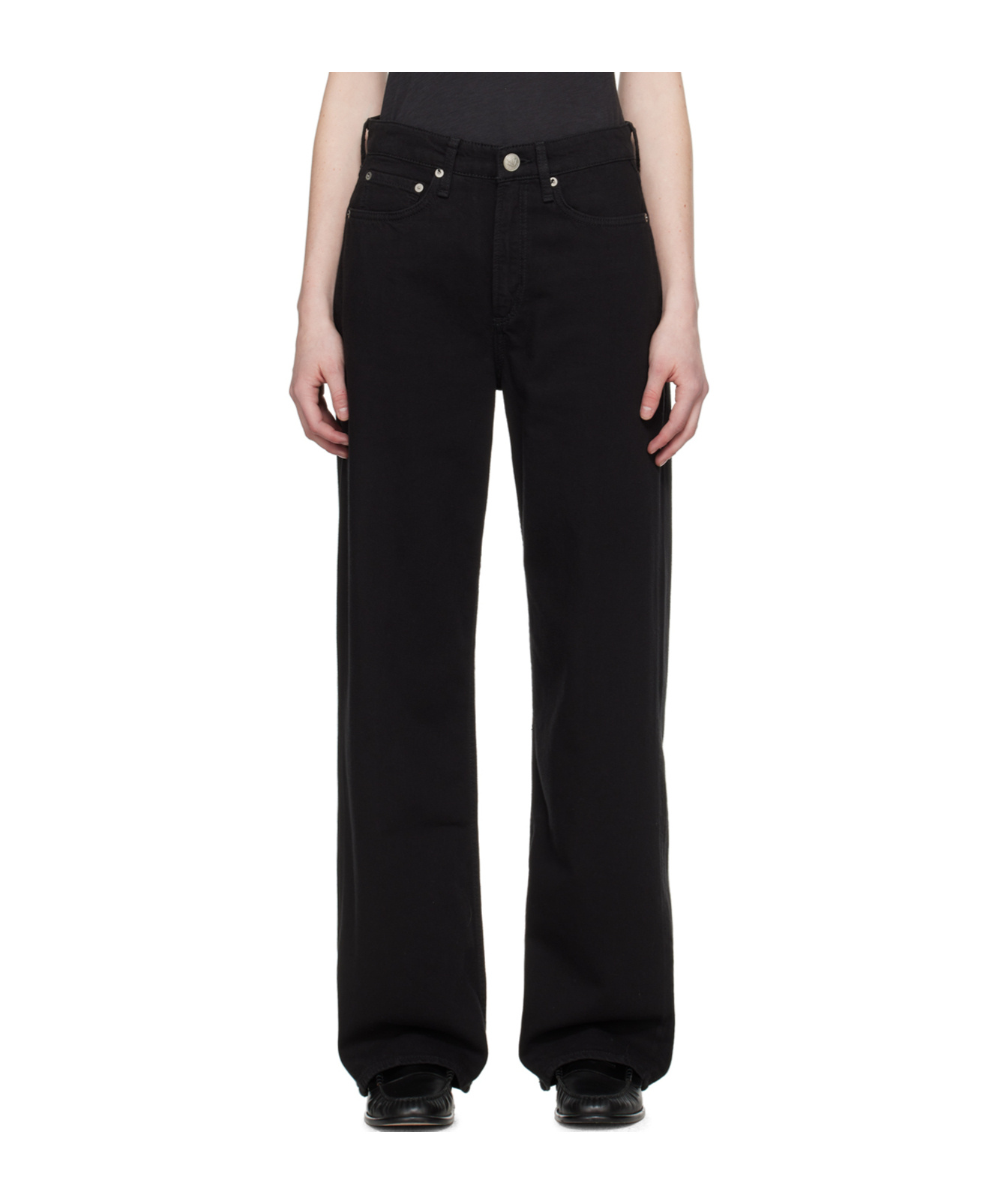 Rag & Bone Logan Wide-leg Trousers In Black